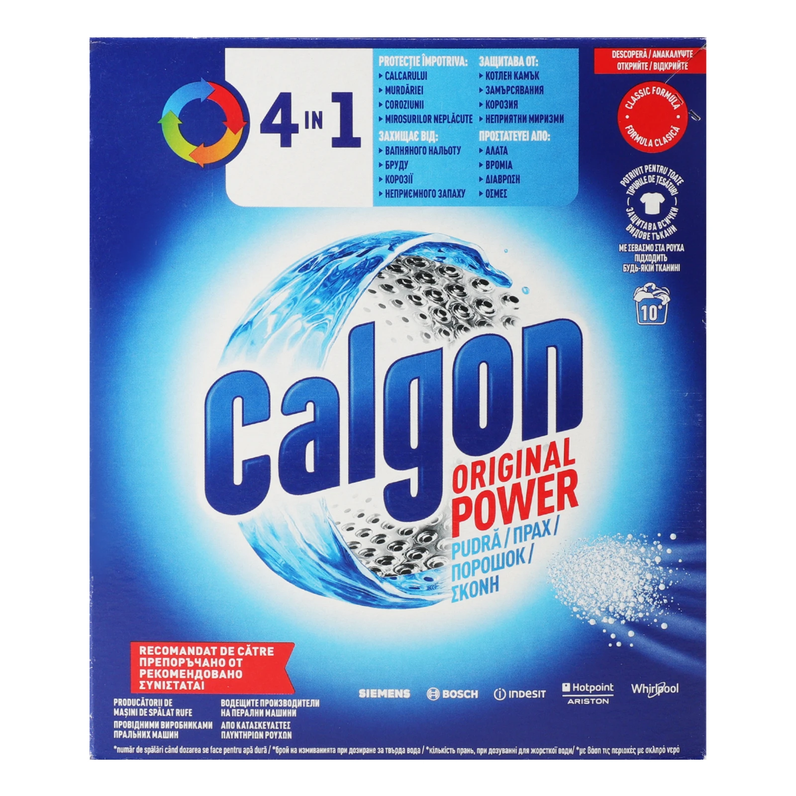 Засіб для захисту пральної машини Calgon Original Power 4в1 порошкоподібний 500г Фото №:1