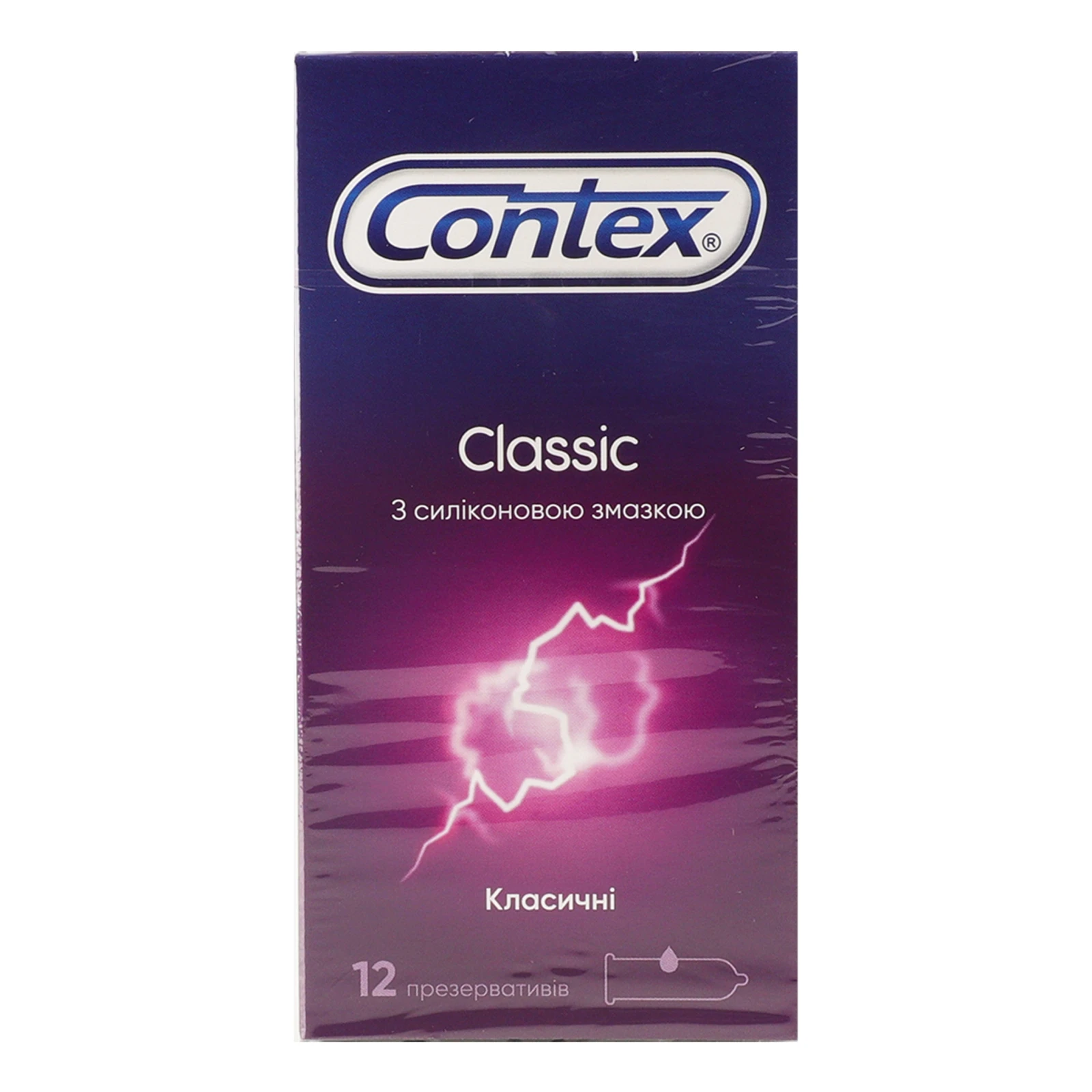 Презервативи Contex Classic латексні з силіконовою змазкою 12шт Фото навігації №:1