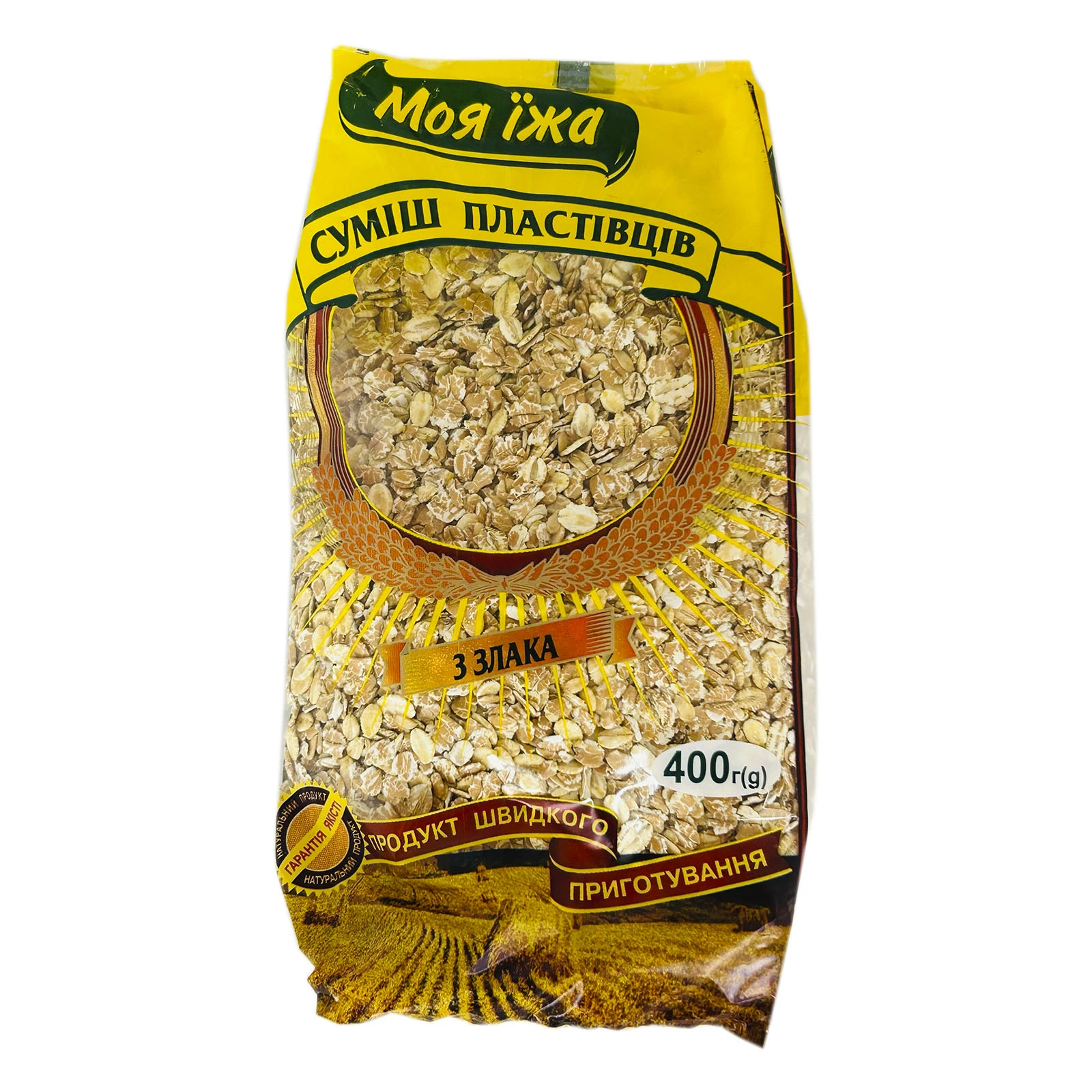 Пластівці Моя їжа 3 злака 400г Фото №:1
