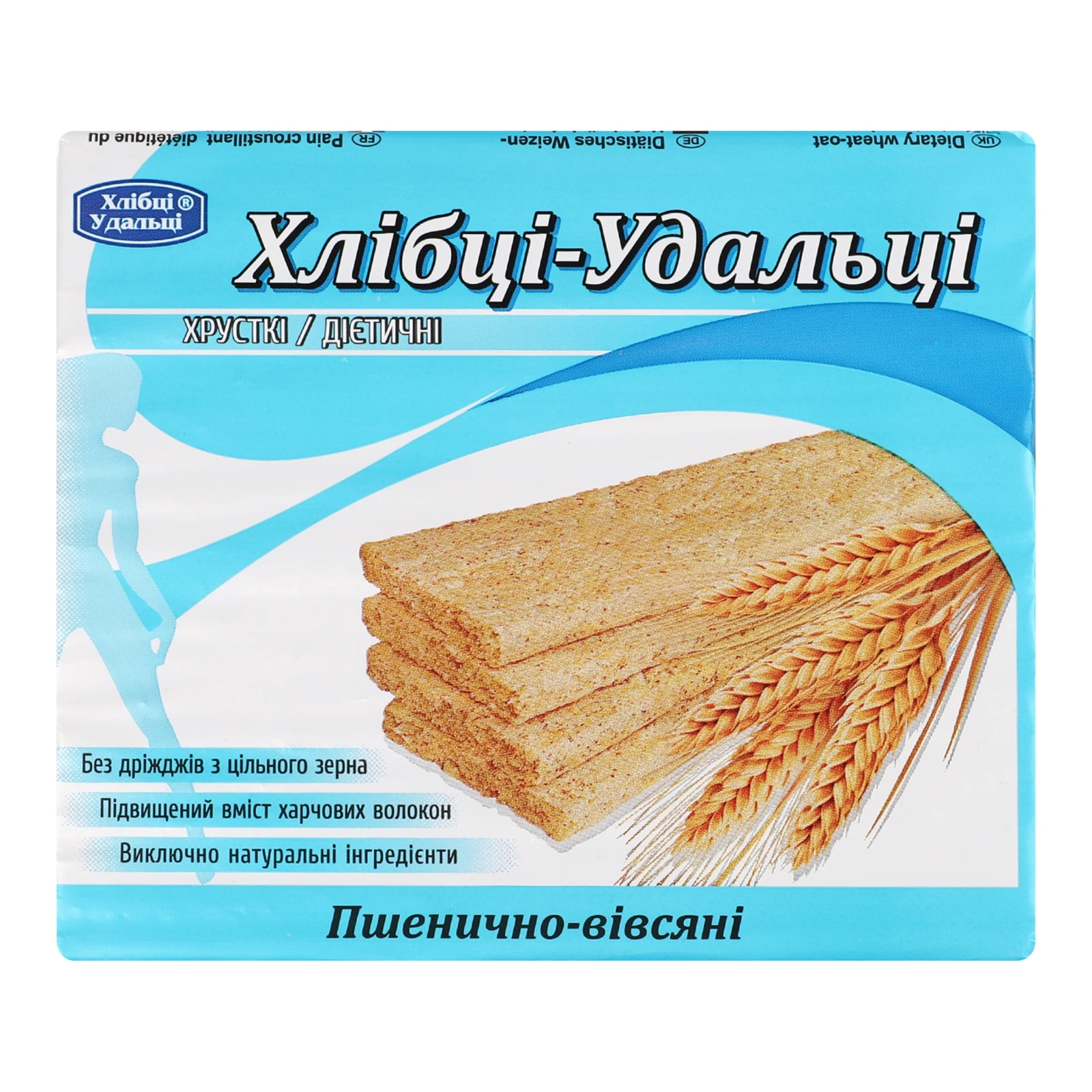 Хлібці Хлібці-Удальці хрусткі дієтичні Пшенично-вівсяні 100г Фото №:1