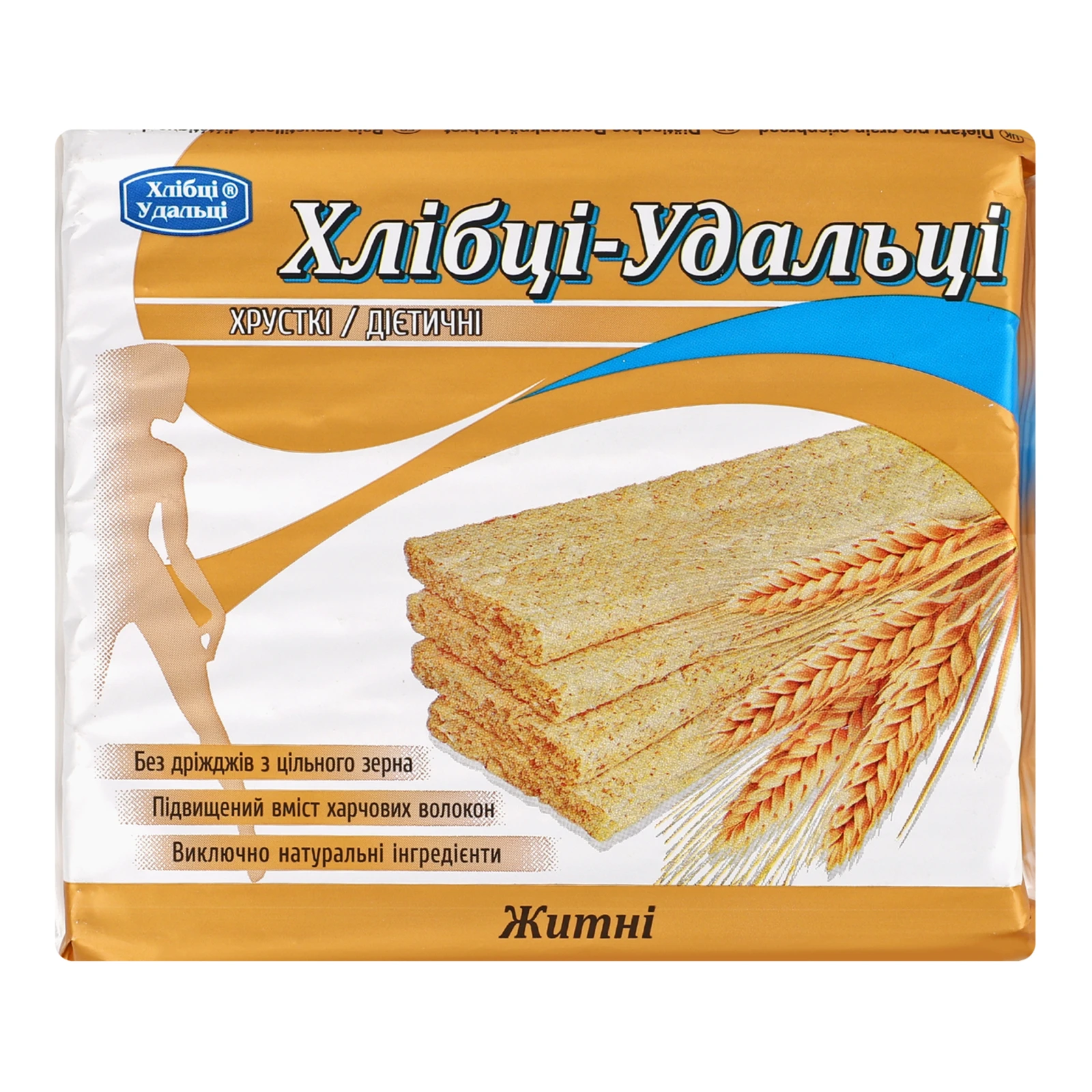 Хлібці Хлібці-Удальці хрусткі дієтичні Житні 100г
