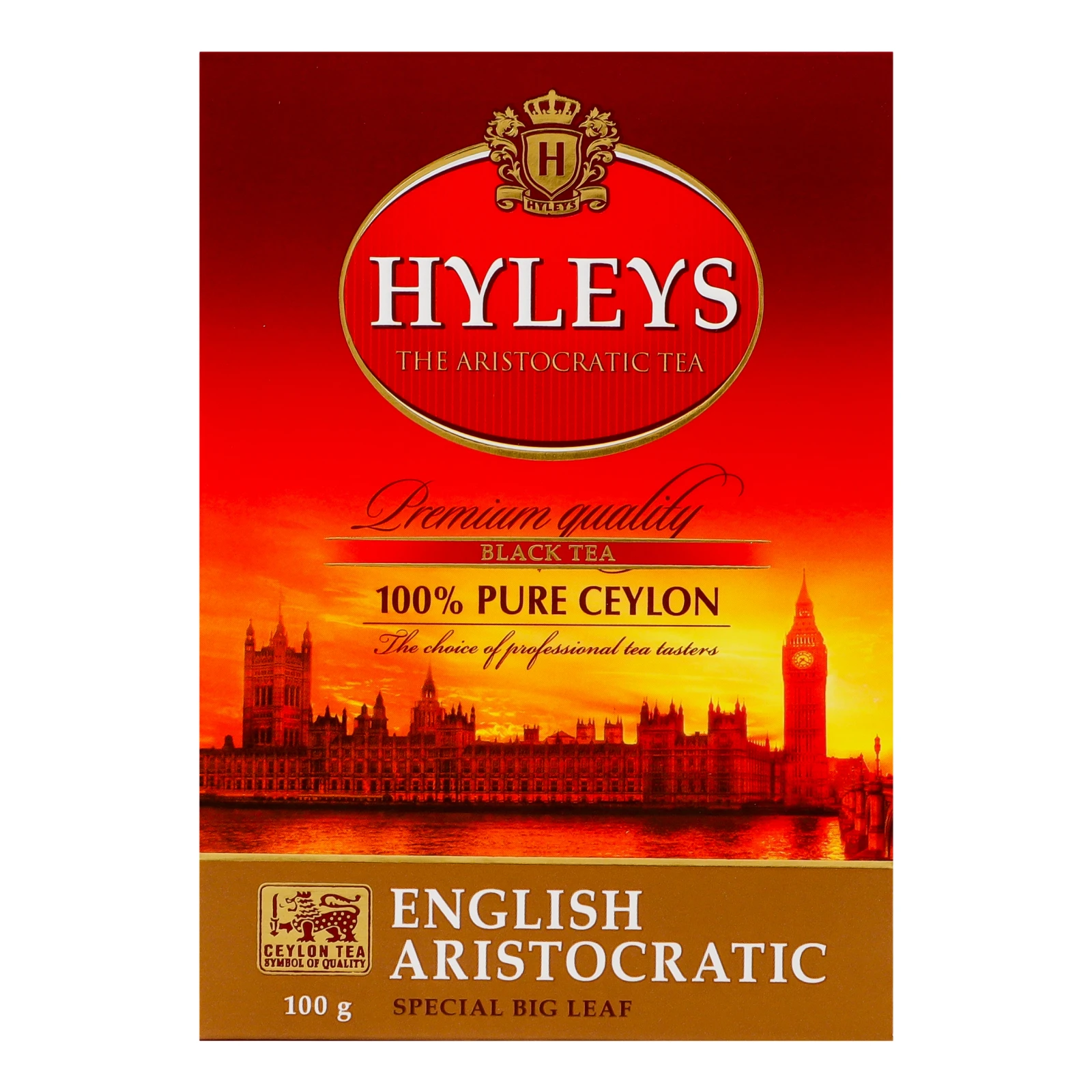 Чай Hyleys English aristocratic чорний байховий цейлонський суцільнолистовий 100г Фото №:2
