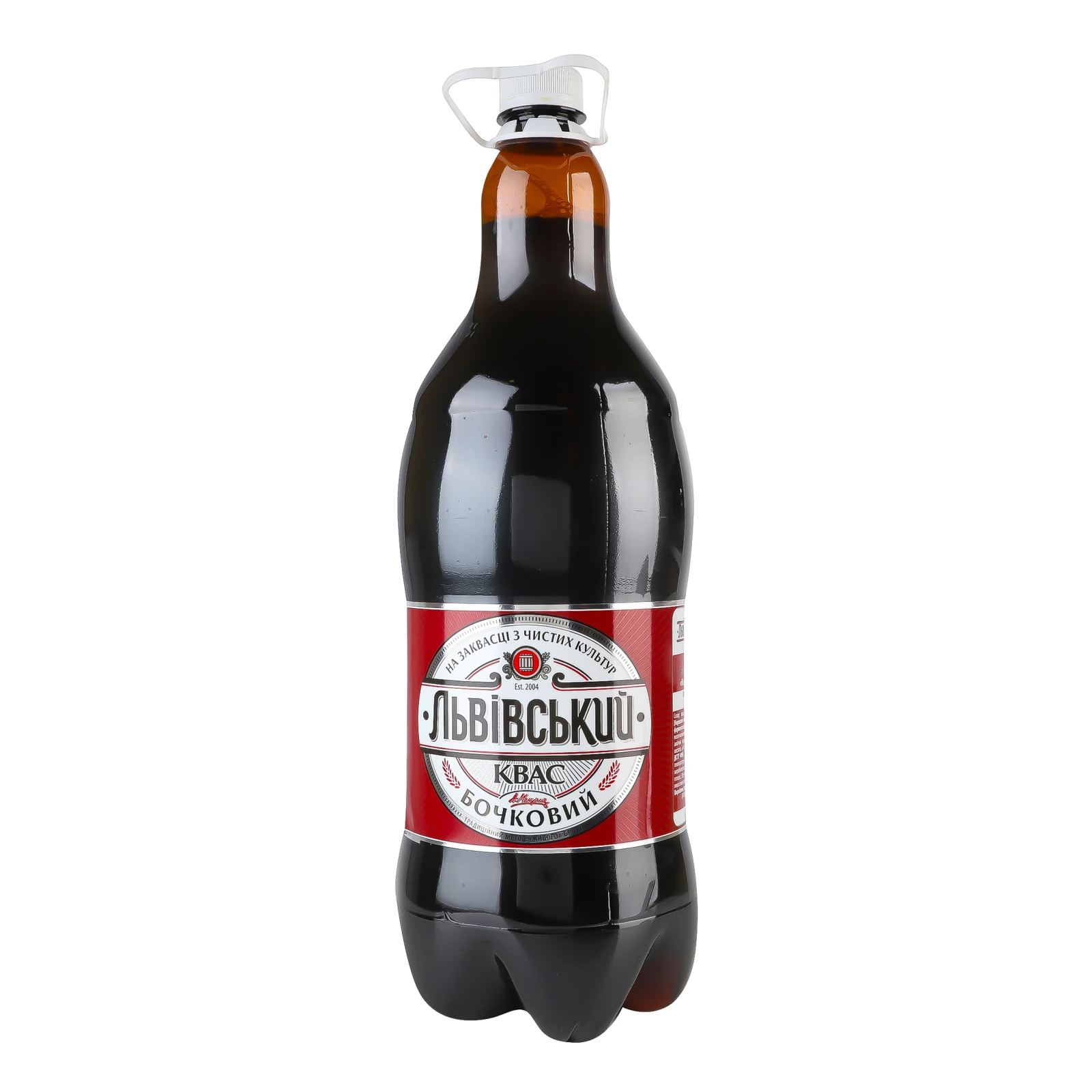 Квас Львівський Бочковий хлібний фільтрований пастеризований газований 2л Фото №:2