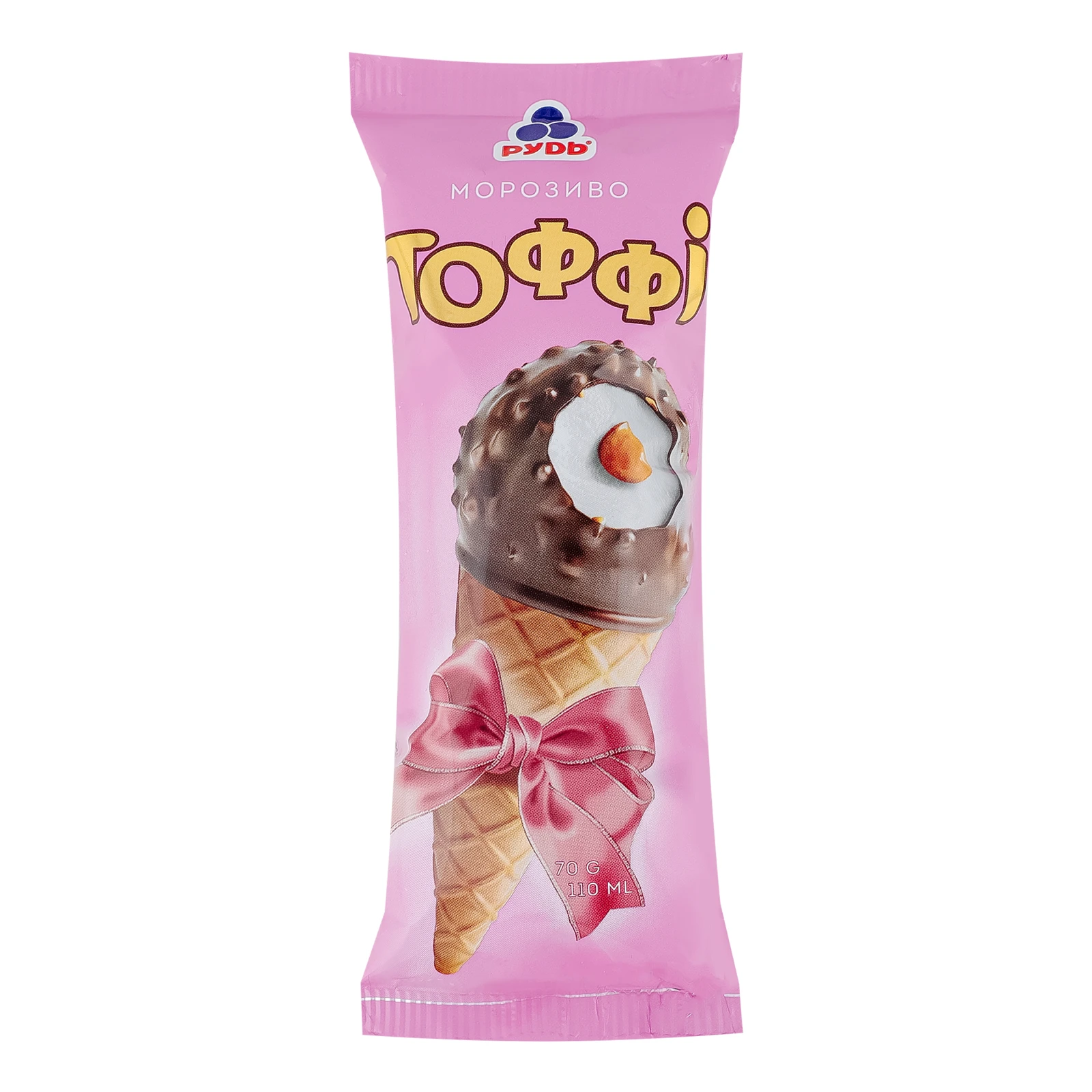 Морозиво Рудь з комбінованим складом сировини Тоффі 70г