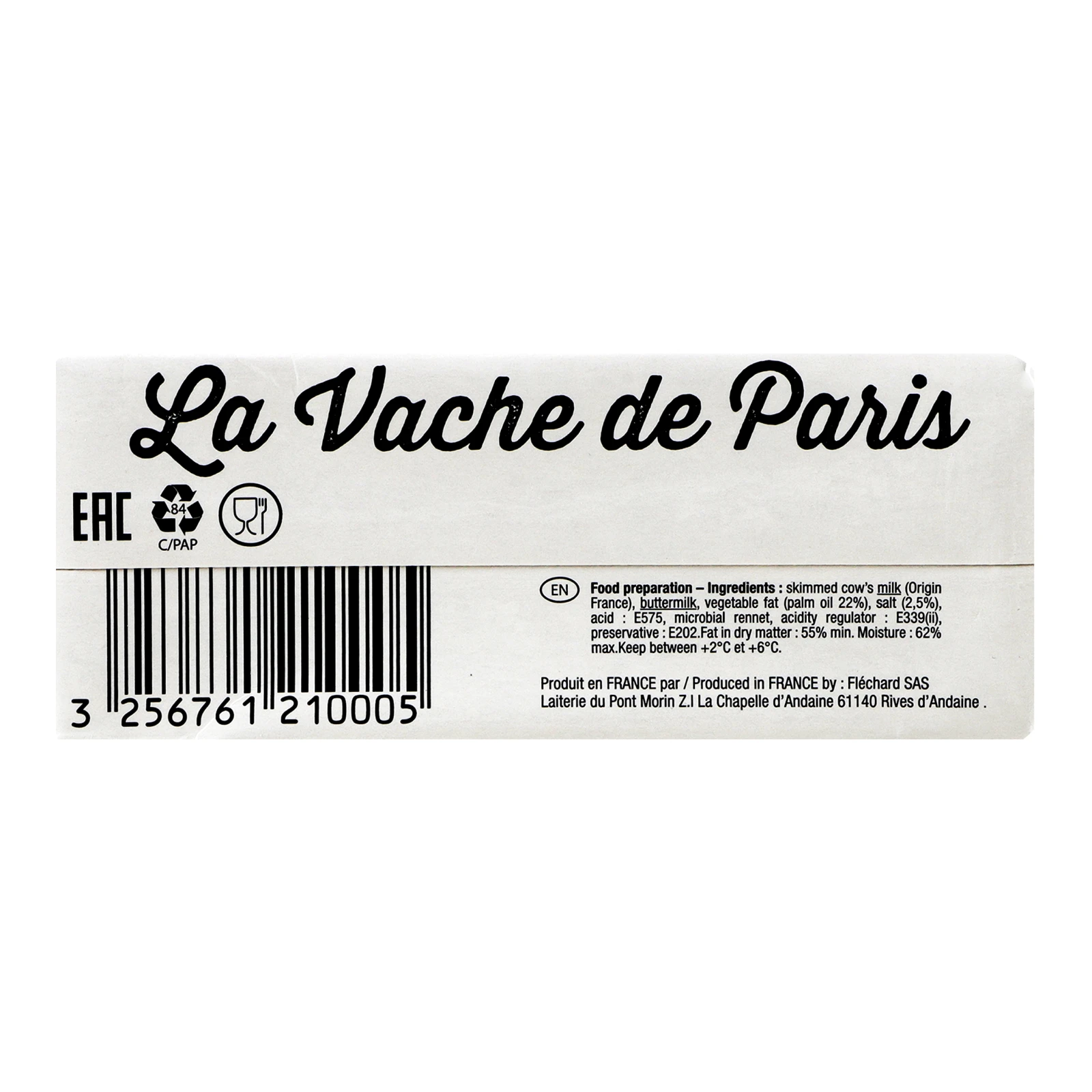 Сирний продукт La Vache de Paris French сombi white розсільний Паризька Бурьонка 55% 200г Фото №:2