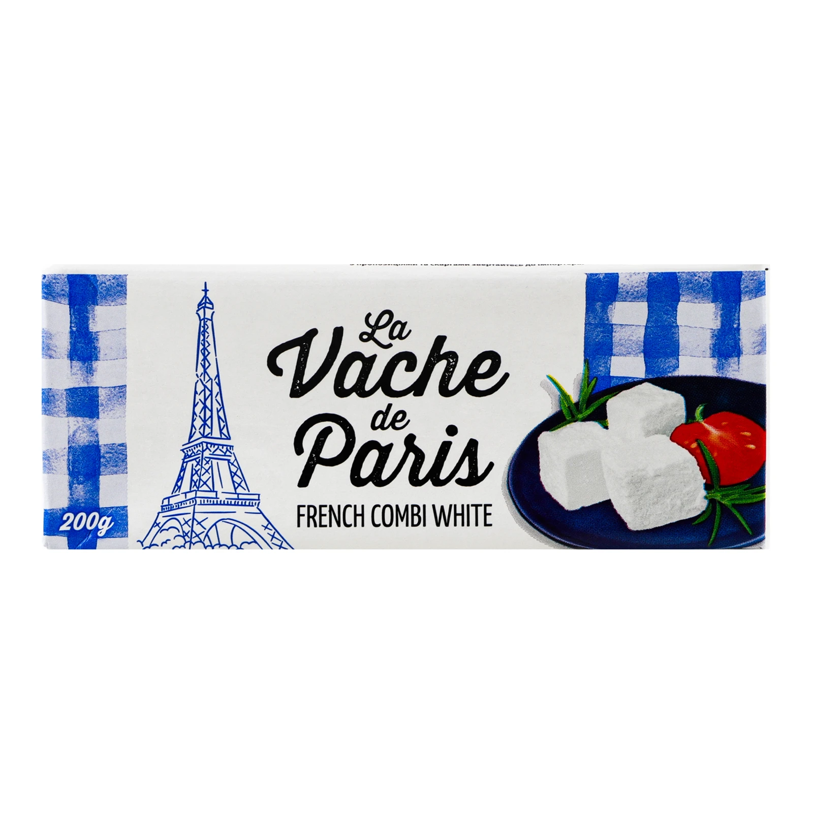 Сирний продукт La Vache de Paris French сombi white розсільний Паризька Бурьонка 55% 200г Фото №:1