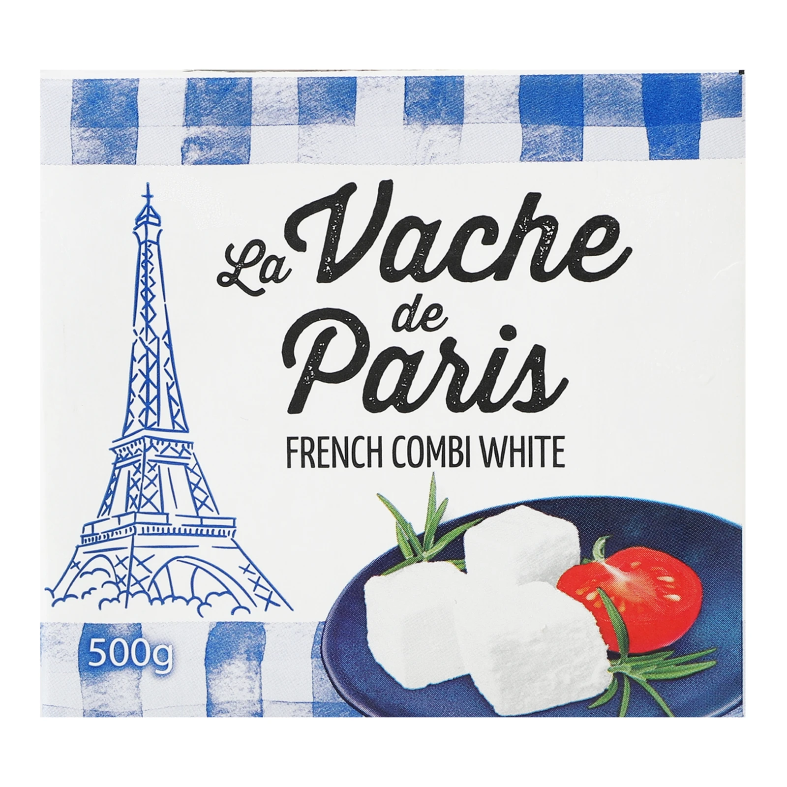 Сирний продукт La Vache de Paris French сombi white розсільний Паризька Бурьонка 55% 500г Фото №:1