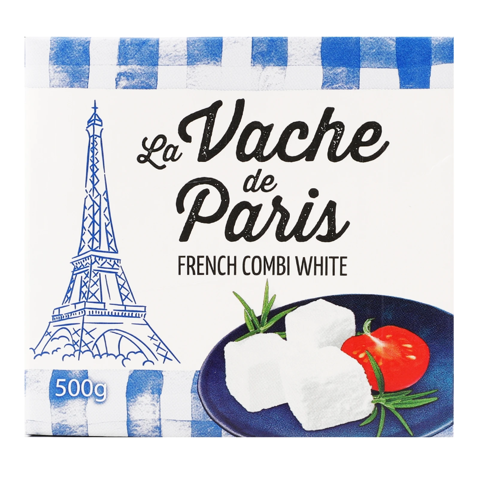 Сирний продукт La Vache de Paris French сombi white розсільний Паризька Бурьонка 55% 500г Фото №:1