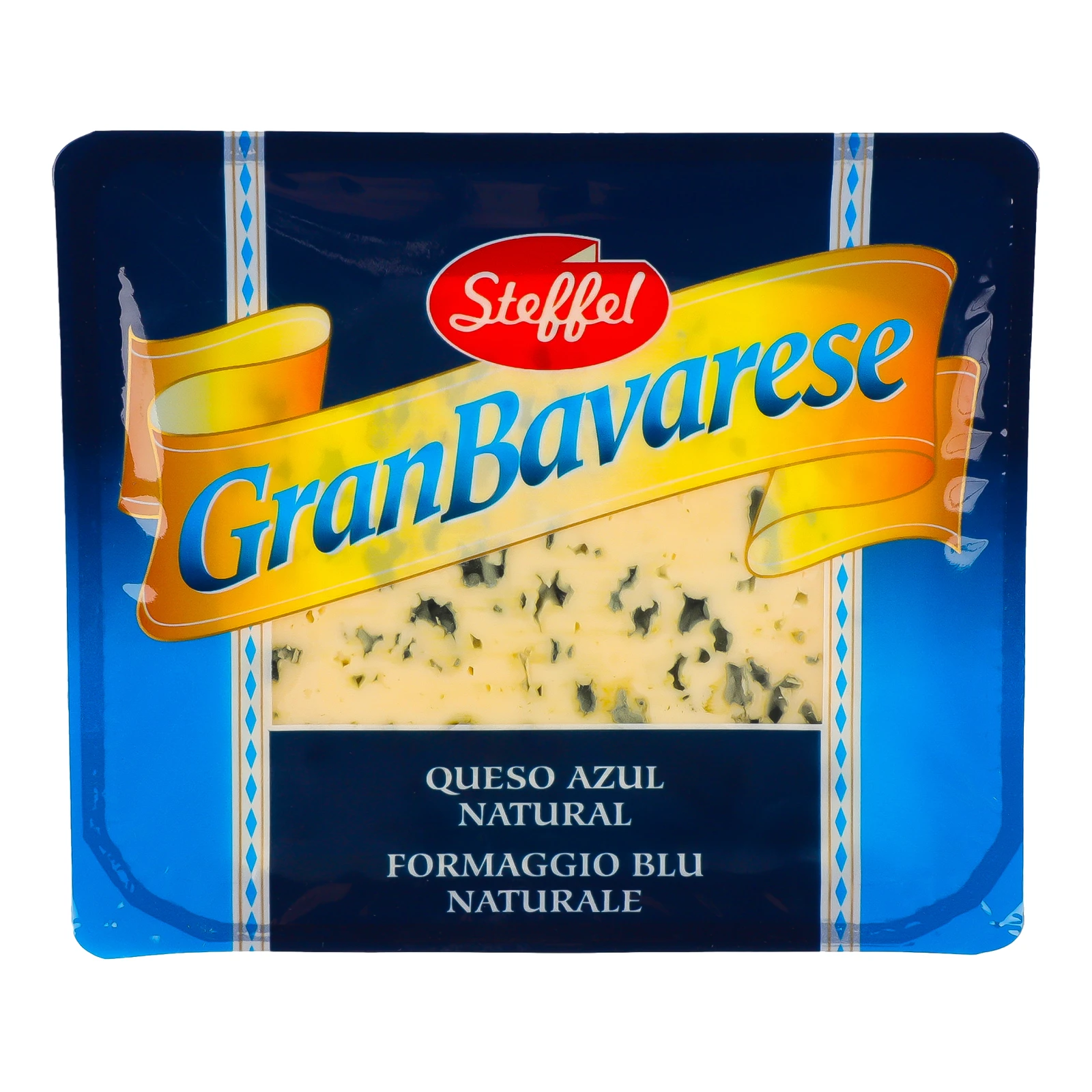 Сир Steffel Gran Bavarese м'який з блакитною пліснявою 50% 100г Фото навігації №:1