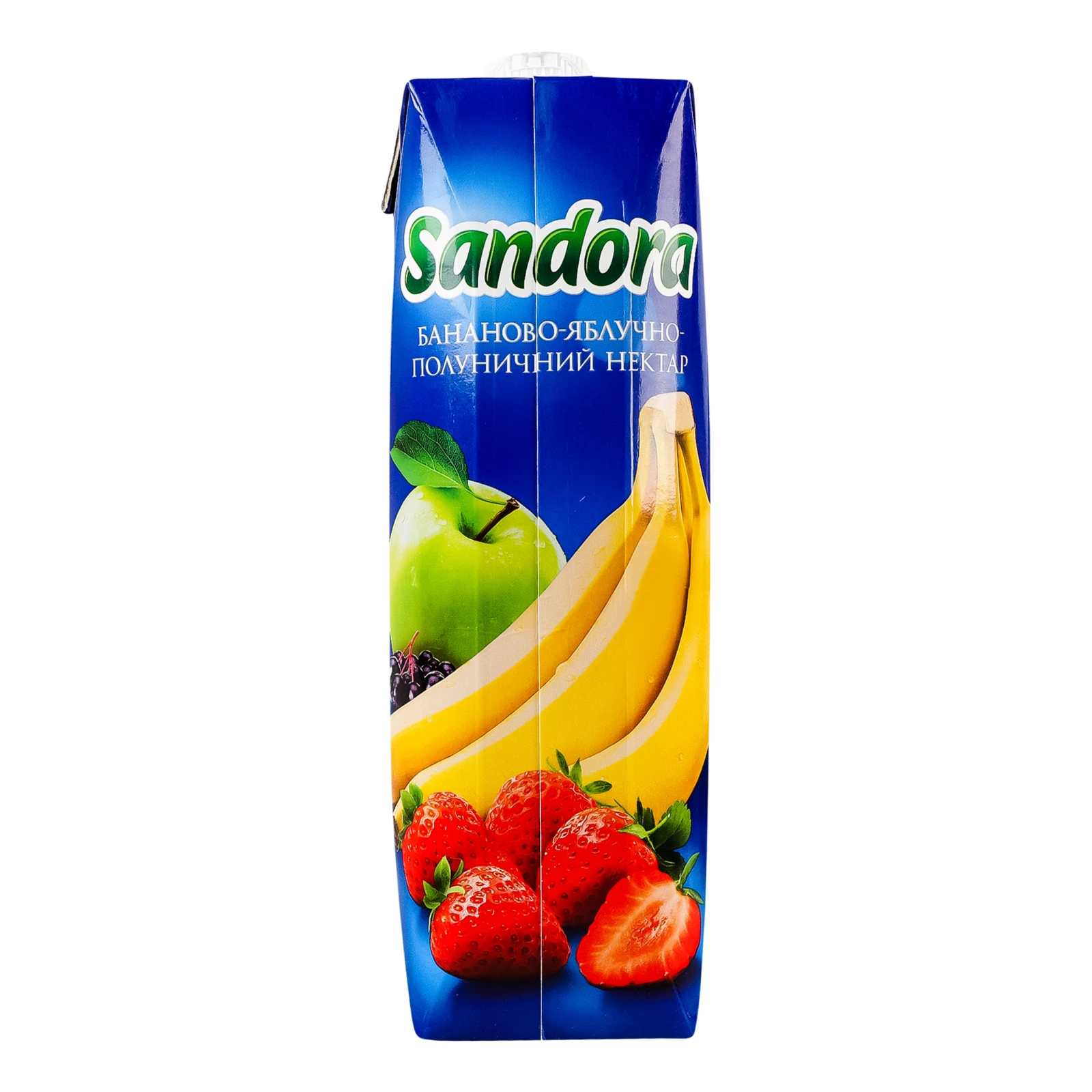 Нектар Sandora з м'якоттю стерилізований бананово-яблучно-полуничний 950мл Фото №:2