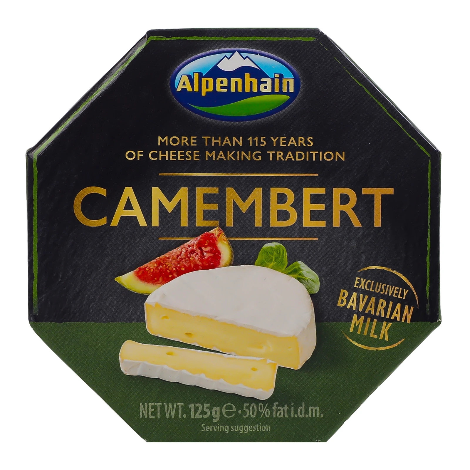 Сир Alpenhain Camembert м'який з білою пліснявою 50% 125г Фото №:1
