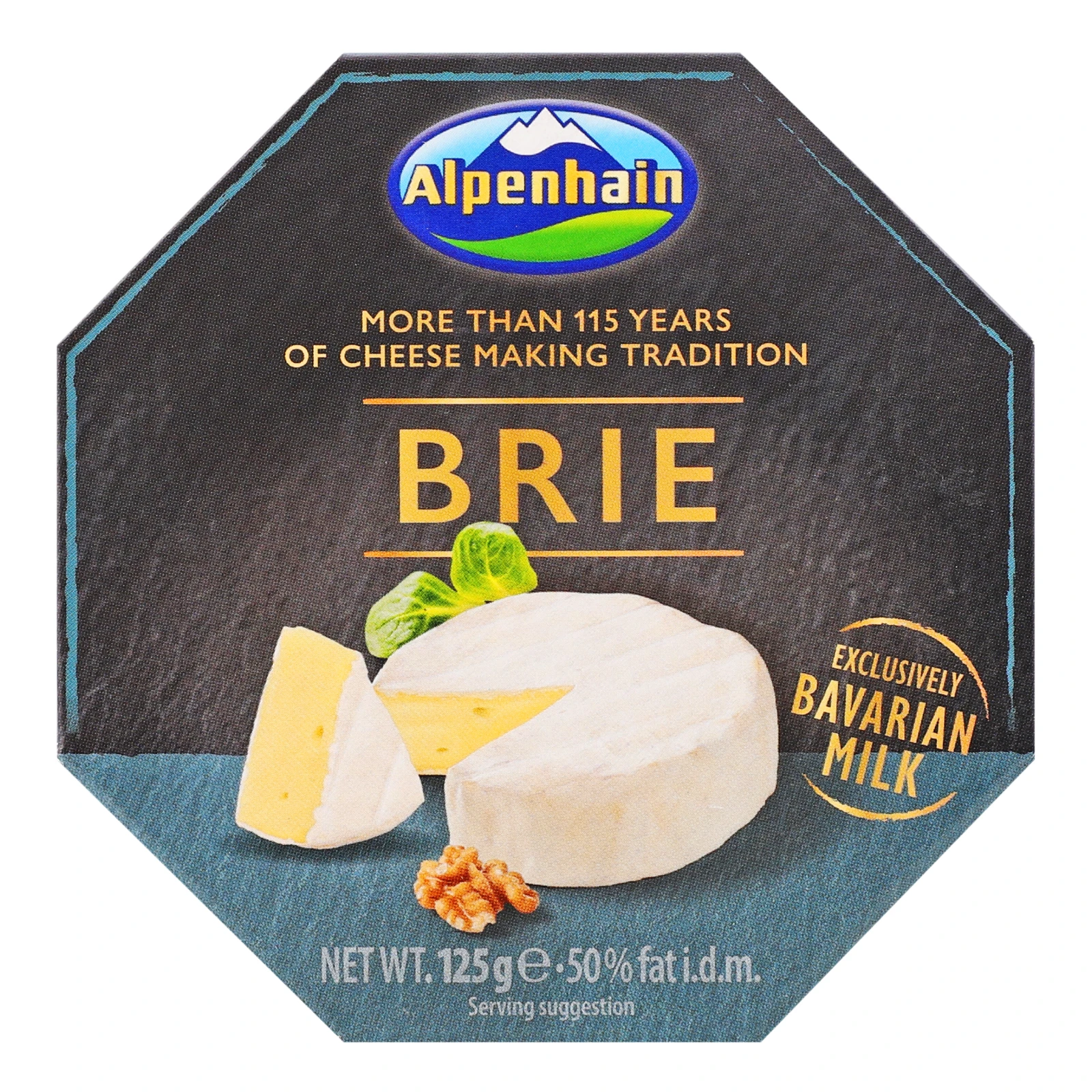 Сир Alpenhain Brie Селект м'який з білою пліснявою 50% 125г Фото №:1