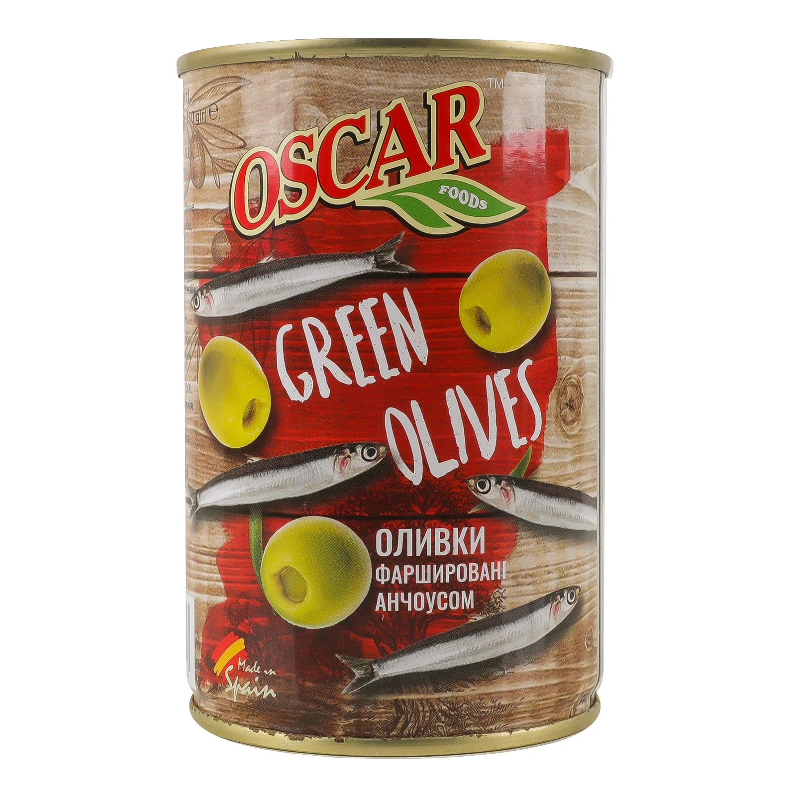 Оливки Oscar foods фаршировані анчоусом 300г фото 2