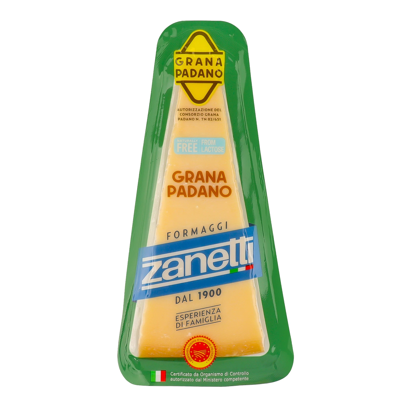 Сир Zanetti Grana Podano твердий безлактозний 32% 200г Фото №:1