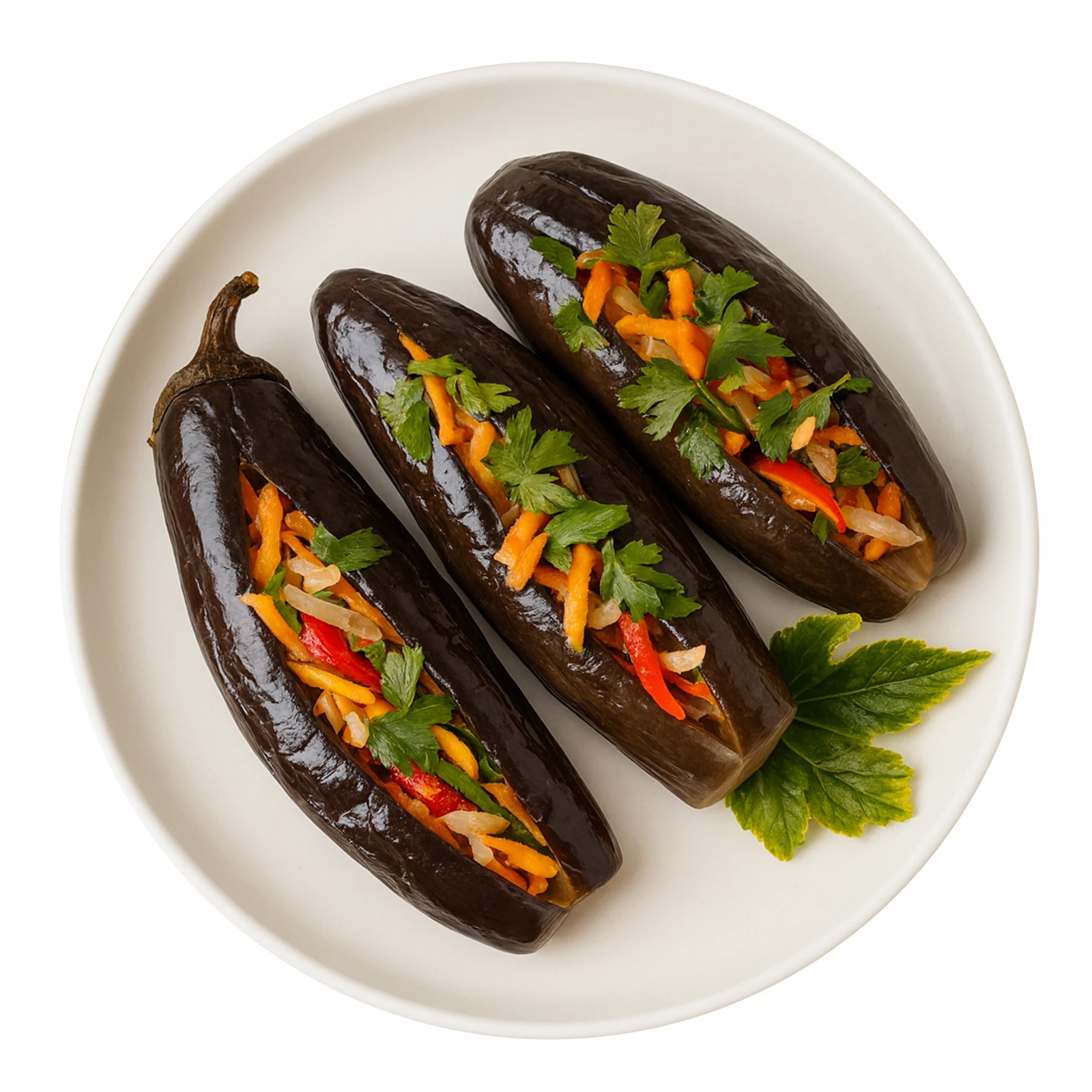 Баклажани фаршировані соління Фото №:1