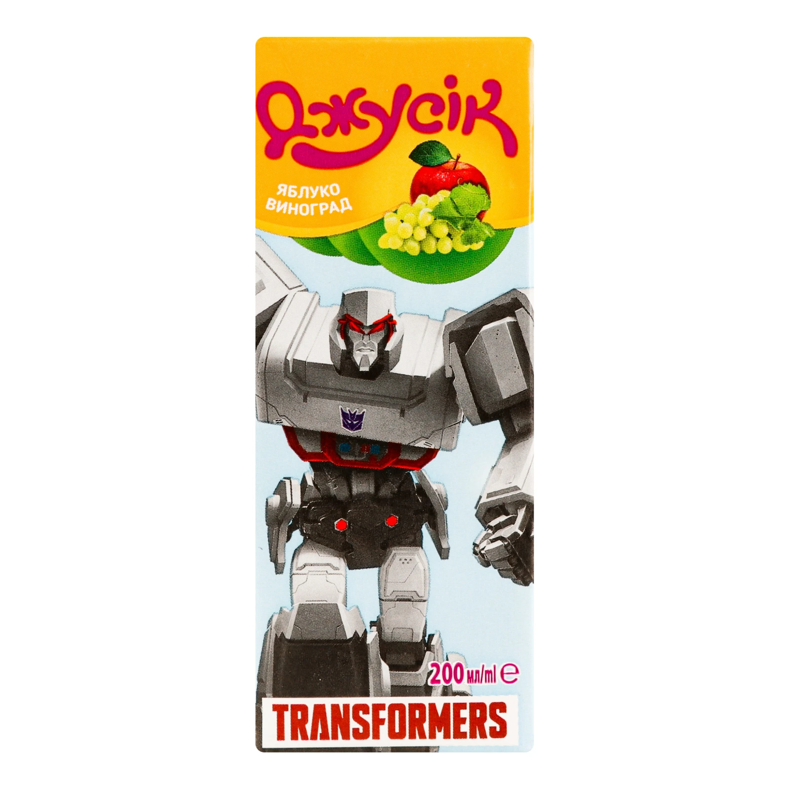 Нектар Джусік Transformers Яблуко Виноград 200мл Фото №:1