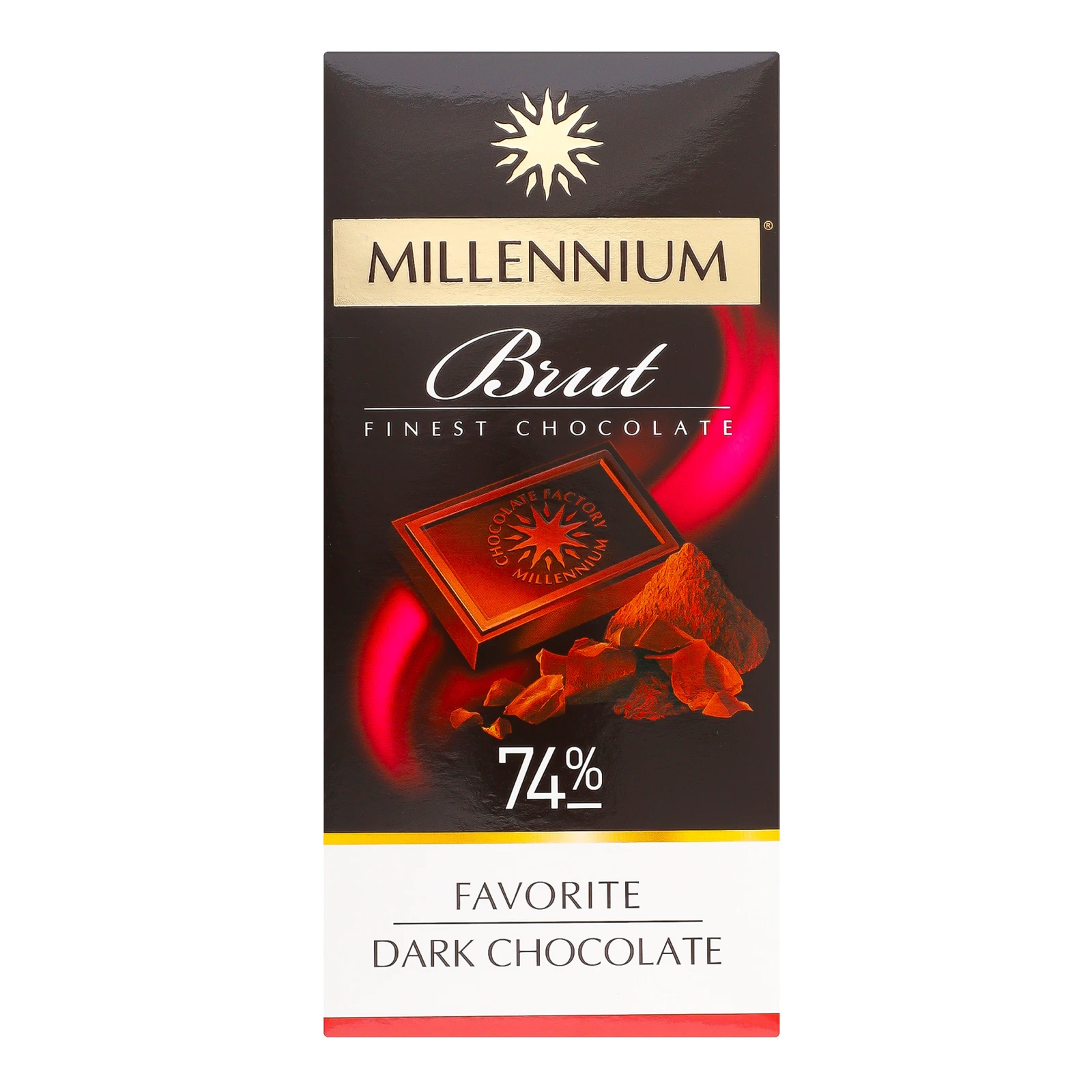 Шоколад Millennium Favorite Brut чорний 74% 100г Фото №:1