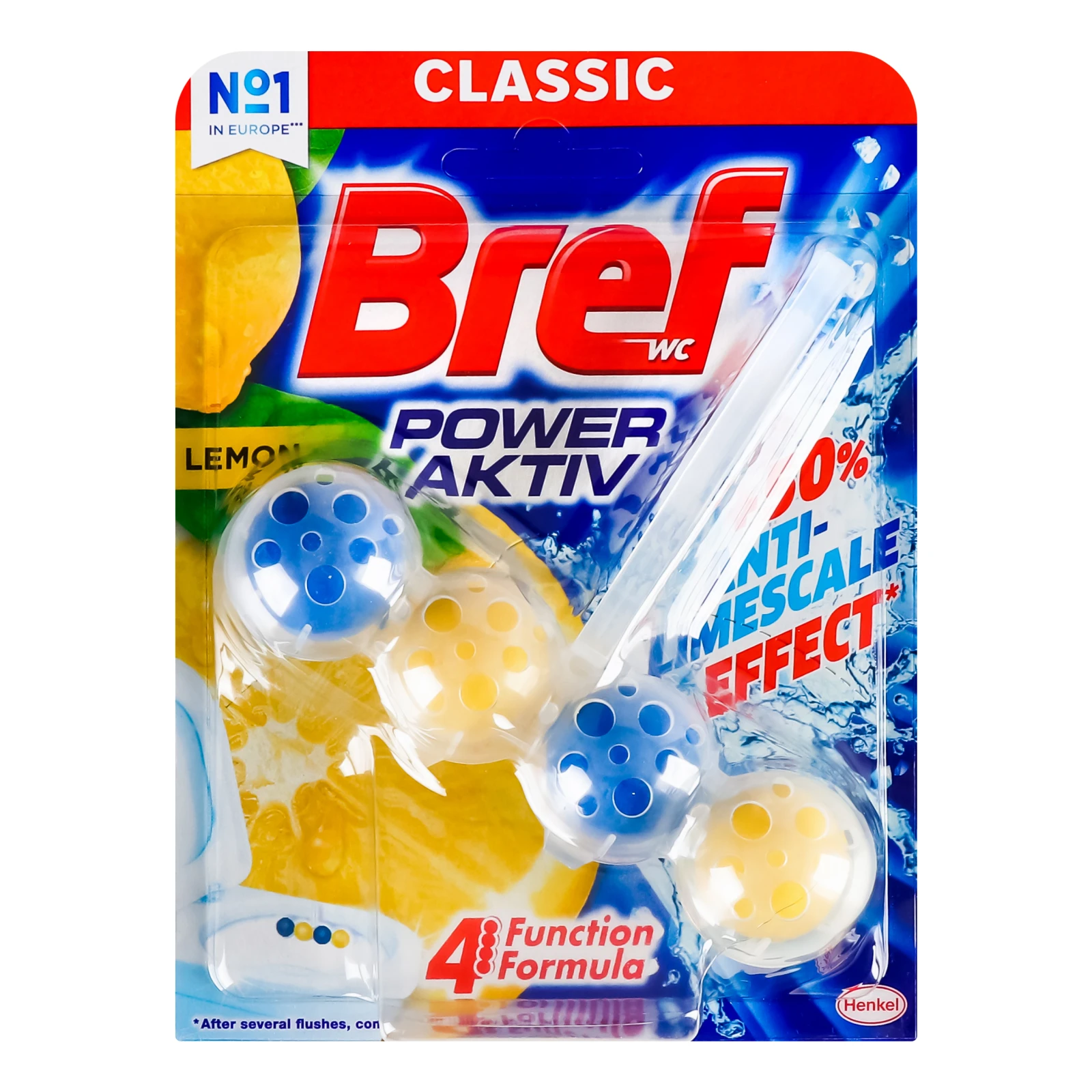 Засіб для чищення Bref Power Aktiv Lemon для унітазу 50г Фото №:1