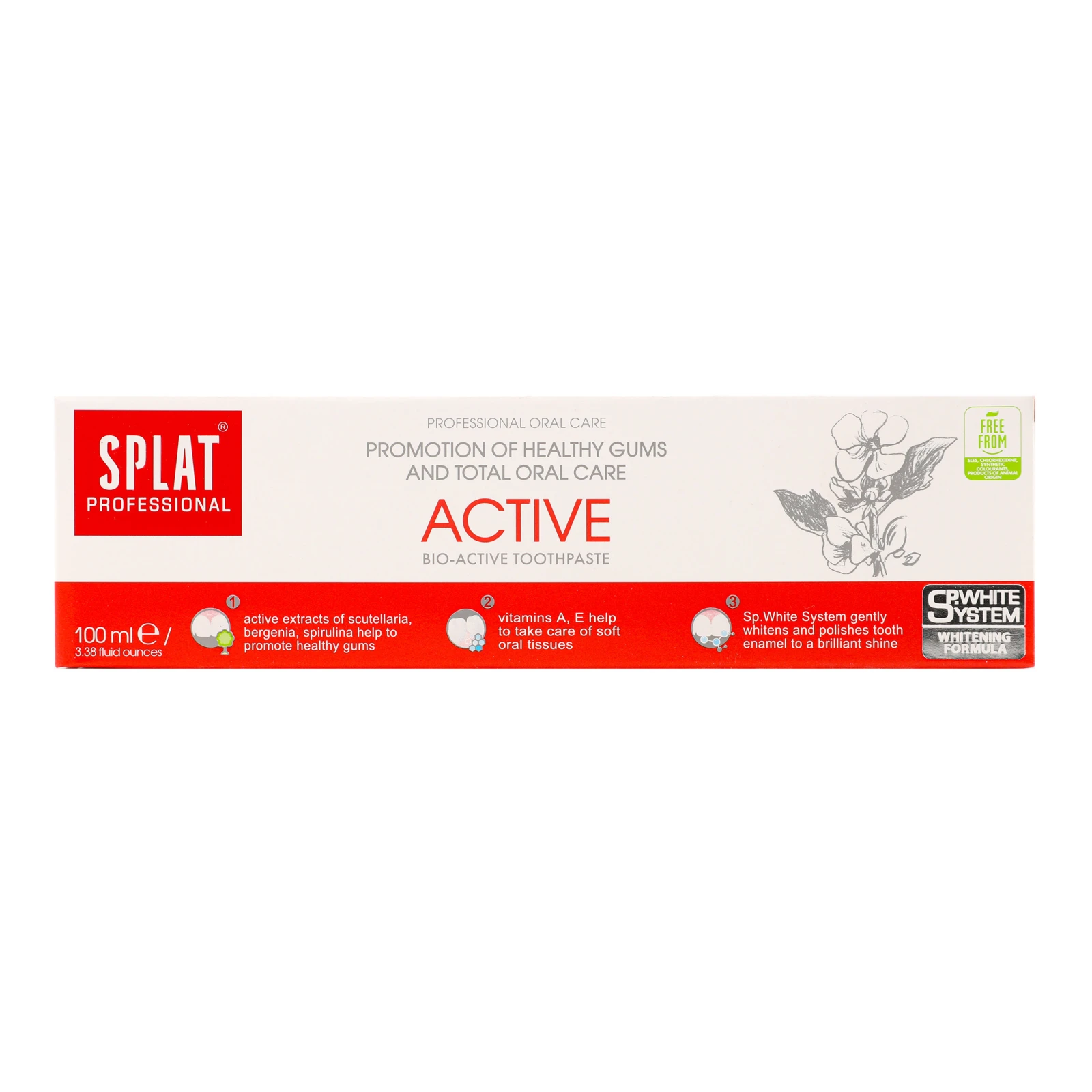 Паста зубна Splat Professional Active 100мл Фото №:1