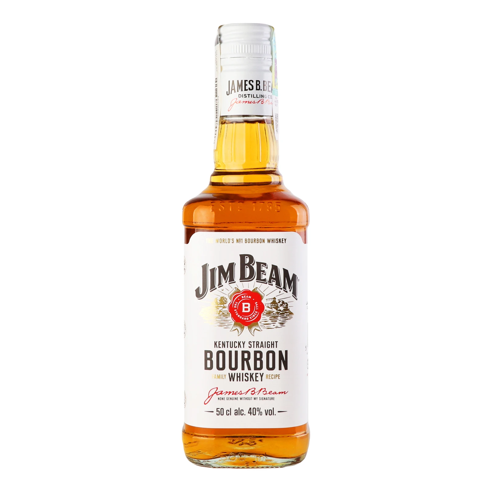 Віскі Jim Beam White Bourbon 40% 0.5л Фото №:1