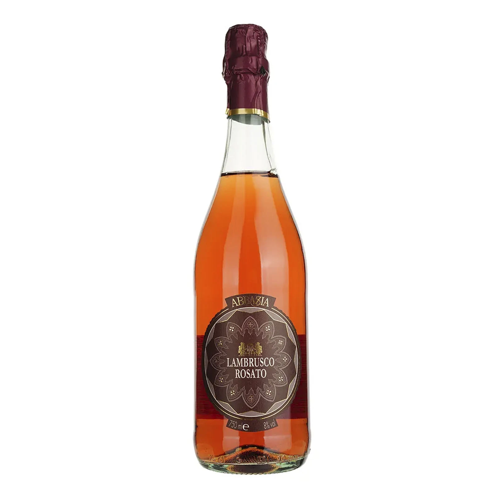 Вино ігристе Abbazia Lambrusco Rosato 0,75л рожеве напівсухе 8% 0.75л