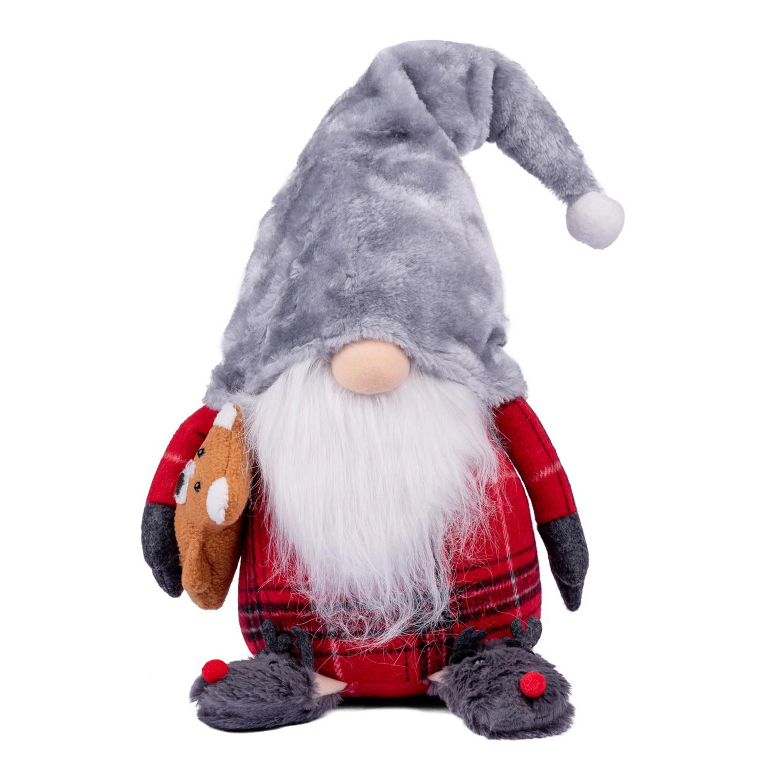 Новорічна м`яка іграшка Novogod`ko Гном з іграшкою 54см Фото №:1