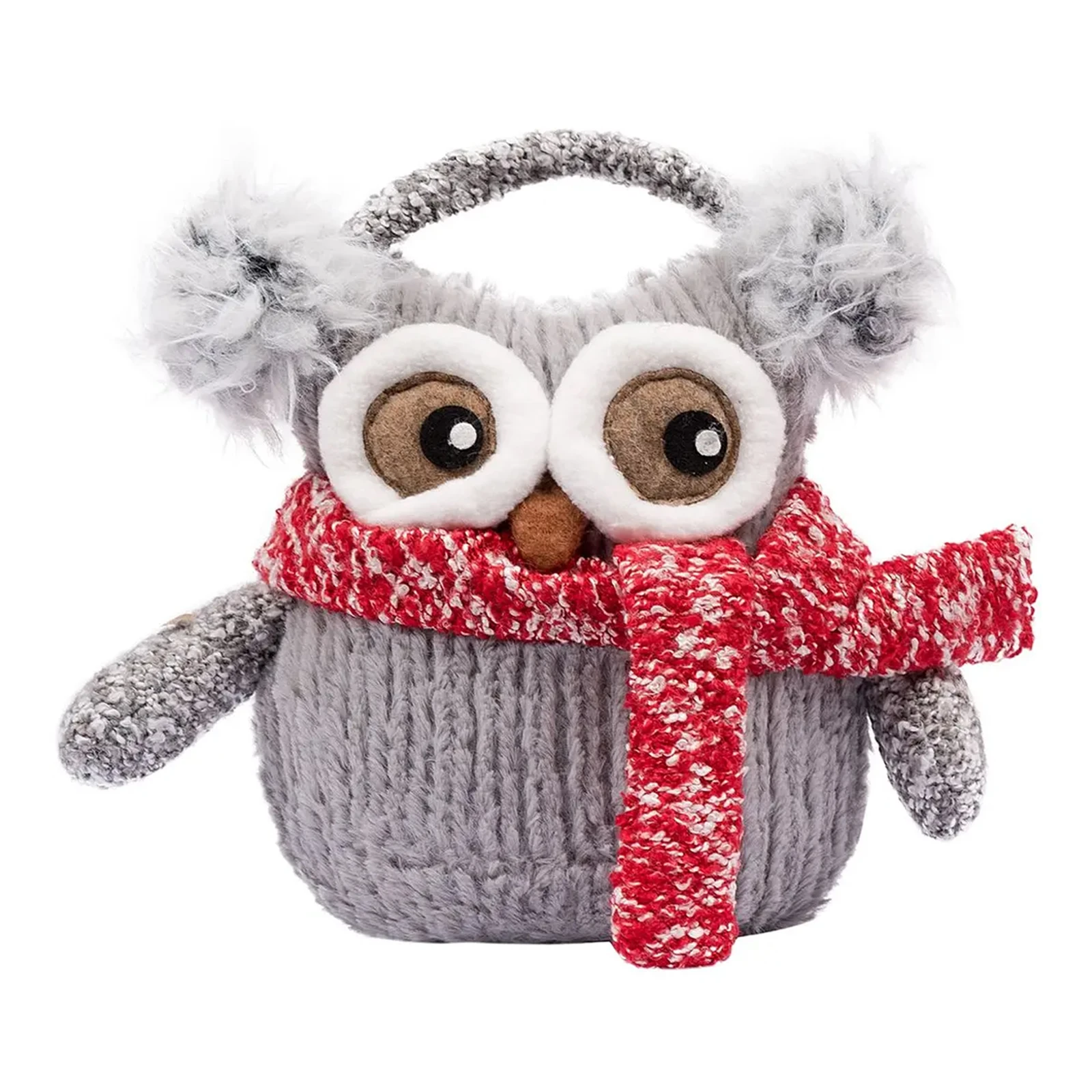 Новорічна м`яка іграшка Novogod`ko Сова в навушниках 19см Фото №:1