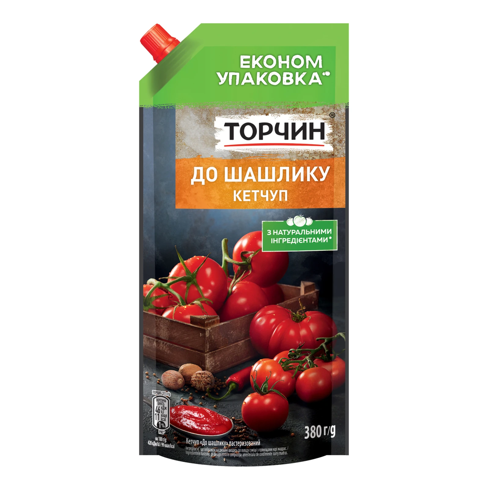 Кетчуп Торчин До шашлику пастеризований 380г Фото №:1