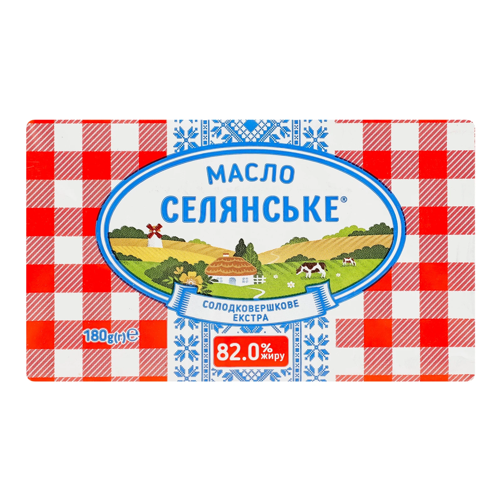Масло Селянське Екстра солодковершкове 82% 180г Фото №:1