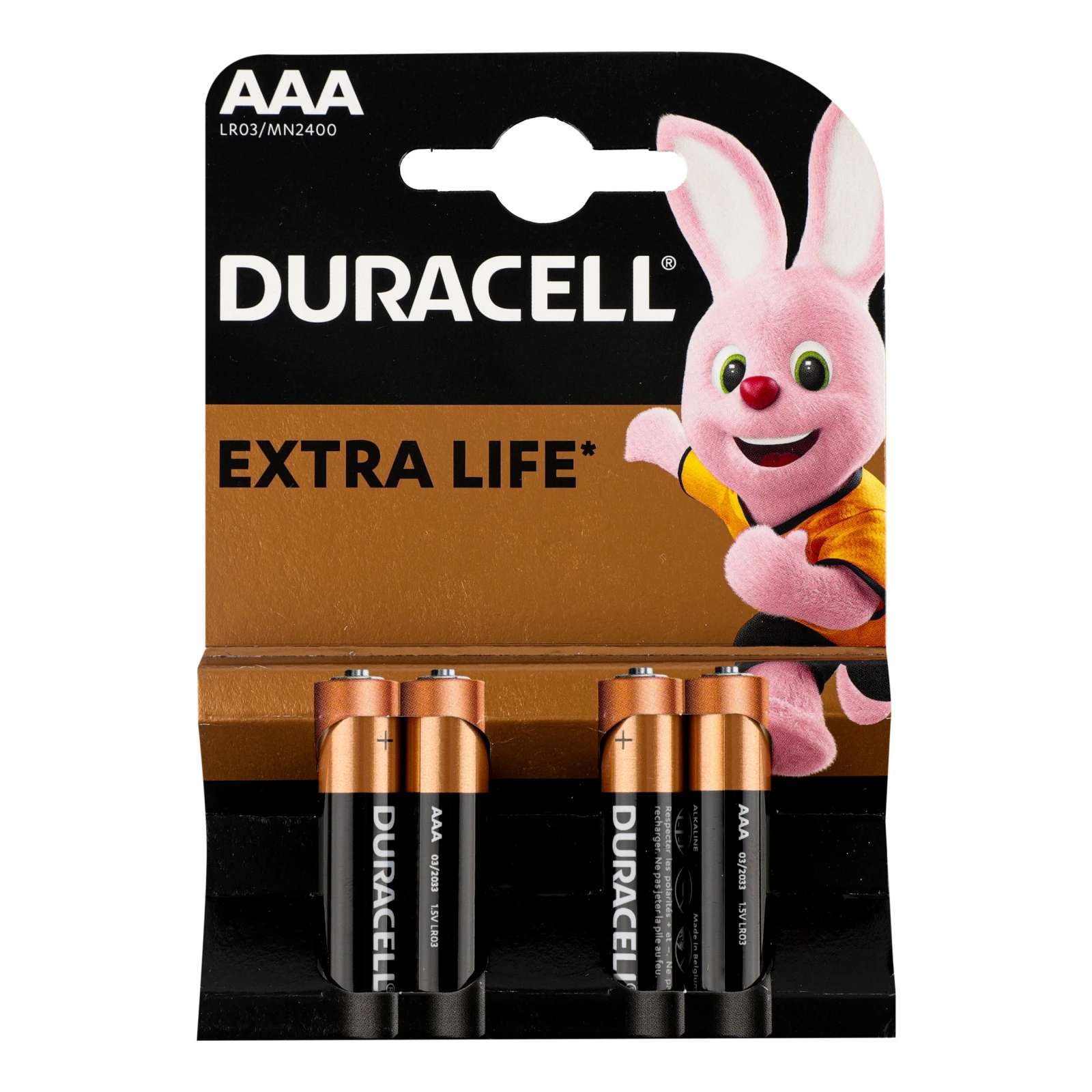 Батарейки Duracell AAA LR03 MN2400 4шт/уп Фото навігації №:1