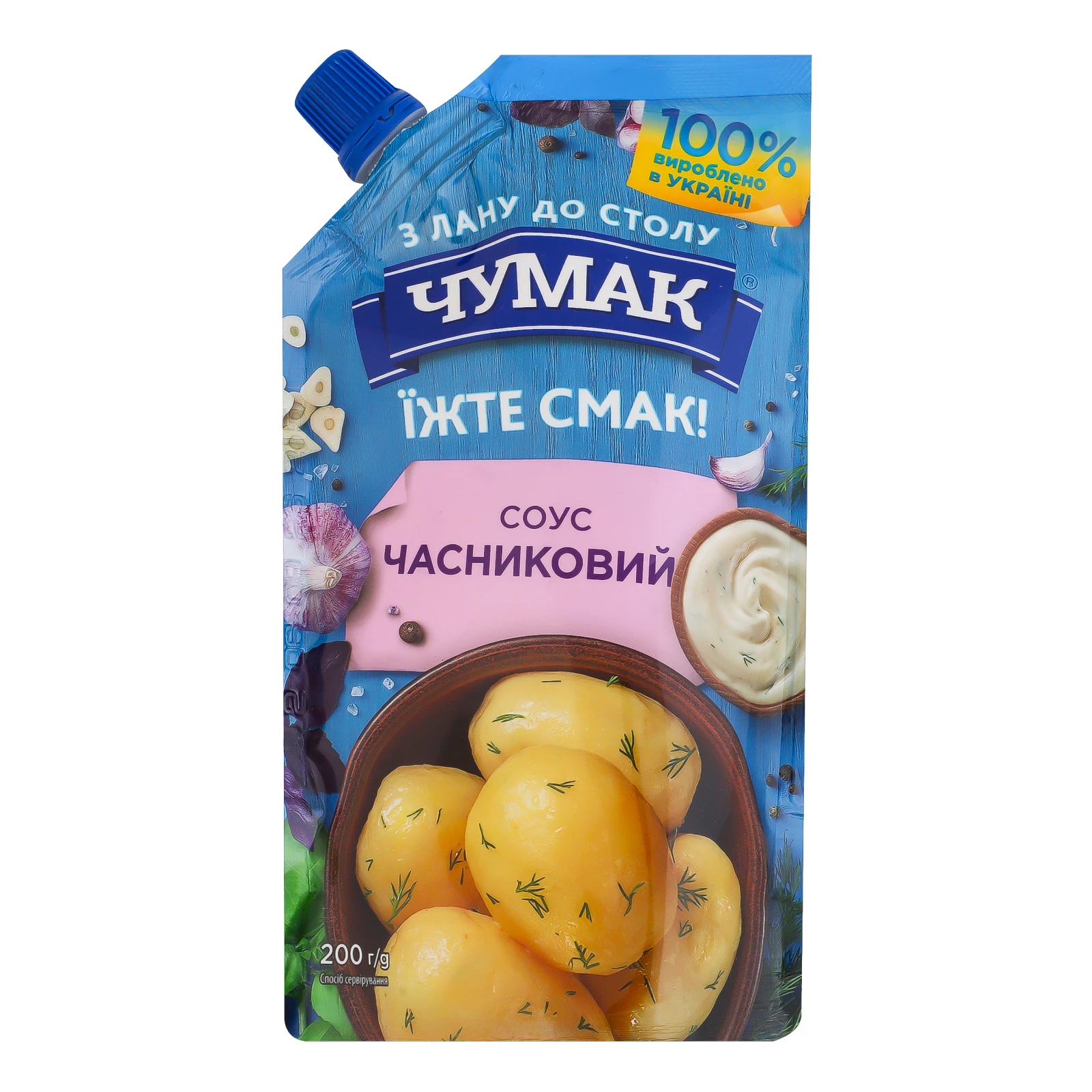 Соус Чумак Часниковий 200г Фото №:1