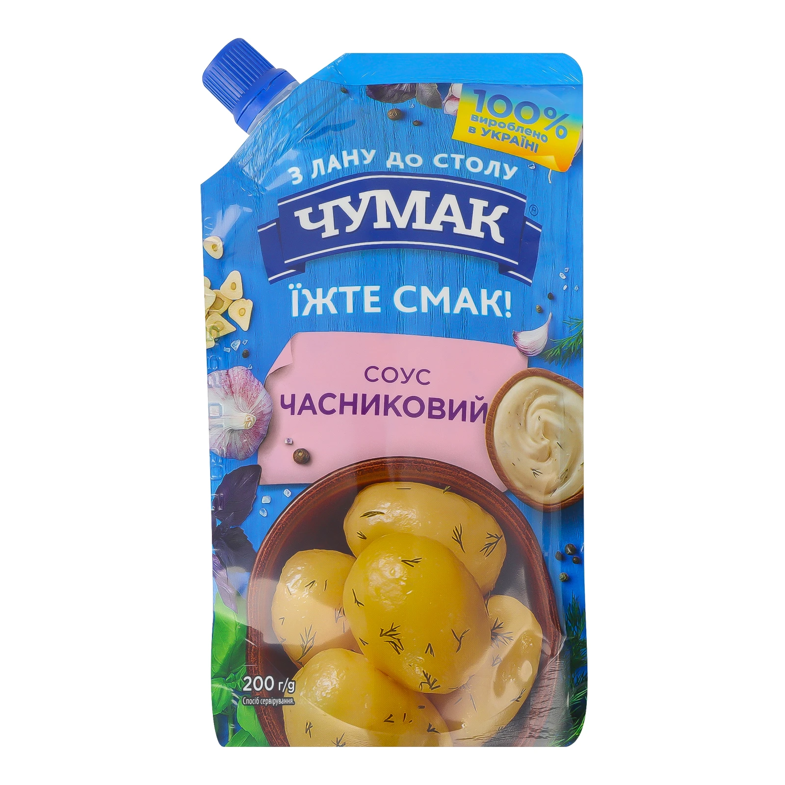 Соус Чумак Часниковий 200г Фото №:1