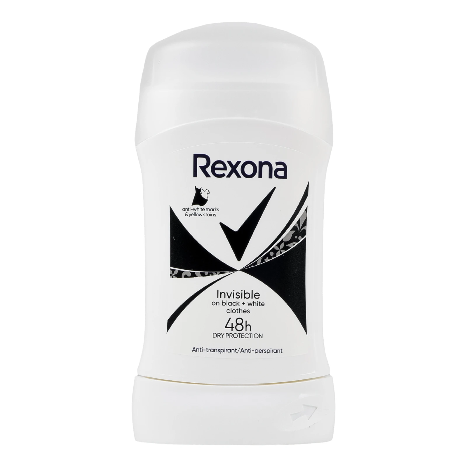 Антиперспірант Rexona Невидимий на чорному і білому одязі олівець 50мл Фото №:1