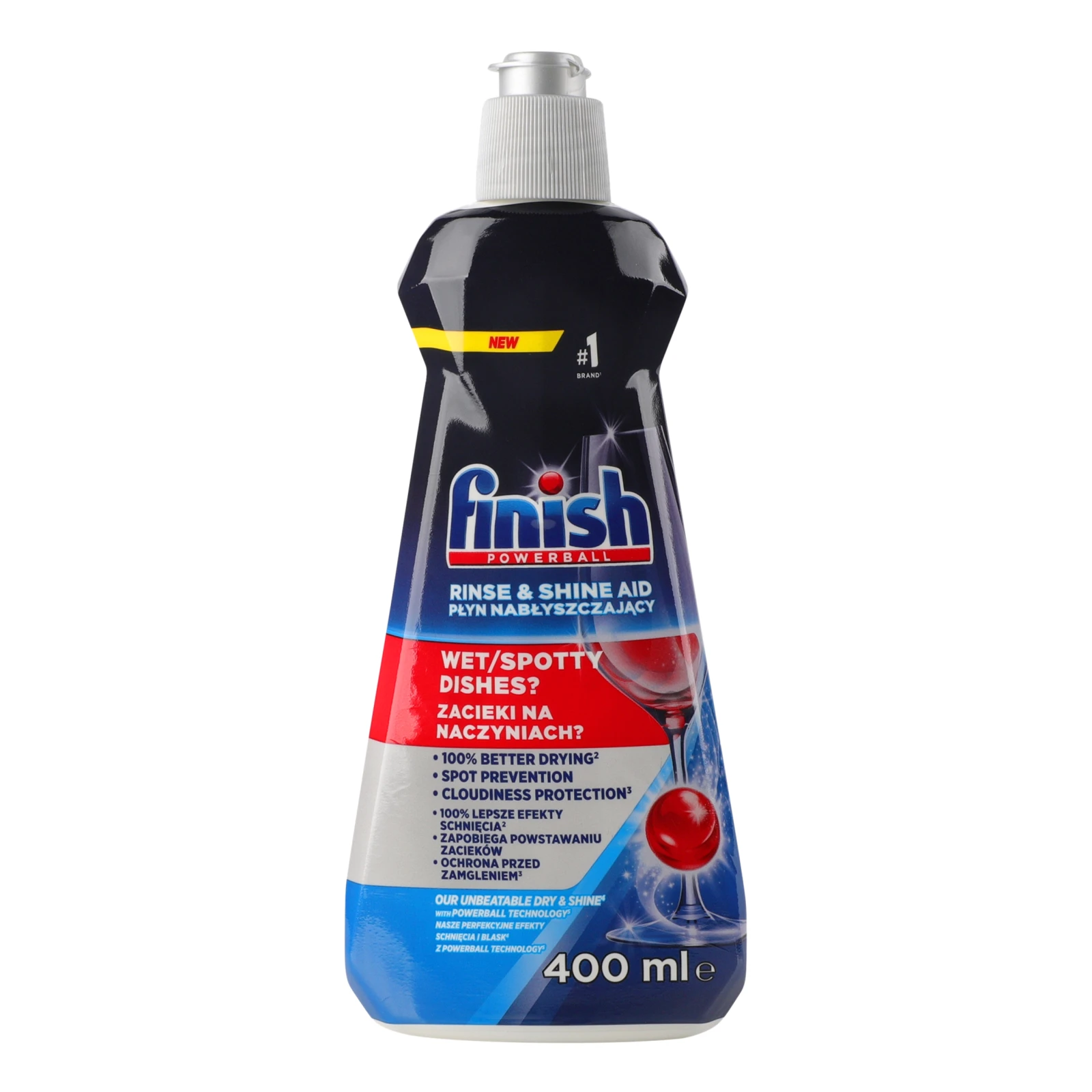 Ополіскувач для посуду Finish Powerball Rinse&Shine Aid у посудомийних машинах 400мл Фото навігації №:1