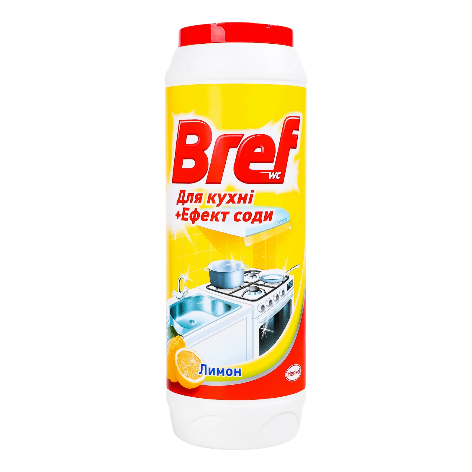 Порошок Bref 500г для чищення для кухні+Ефект соди лимон Фото №:1