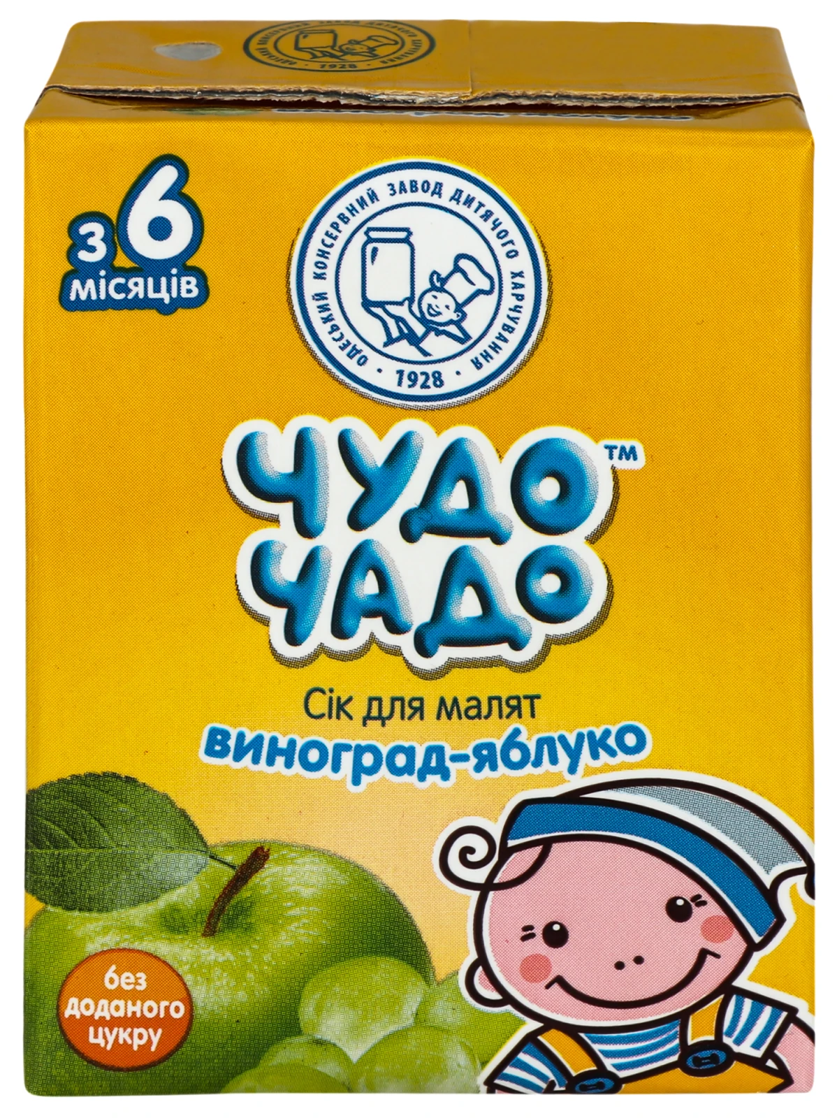 Сік Чудо-Чадо Виноград-Яблуко освітлений для дітей від 6-ти місяців 0.2л Фото навігації №:1