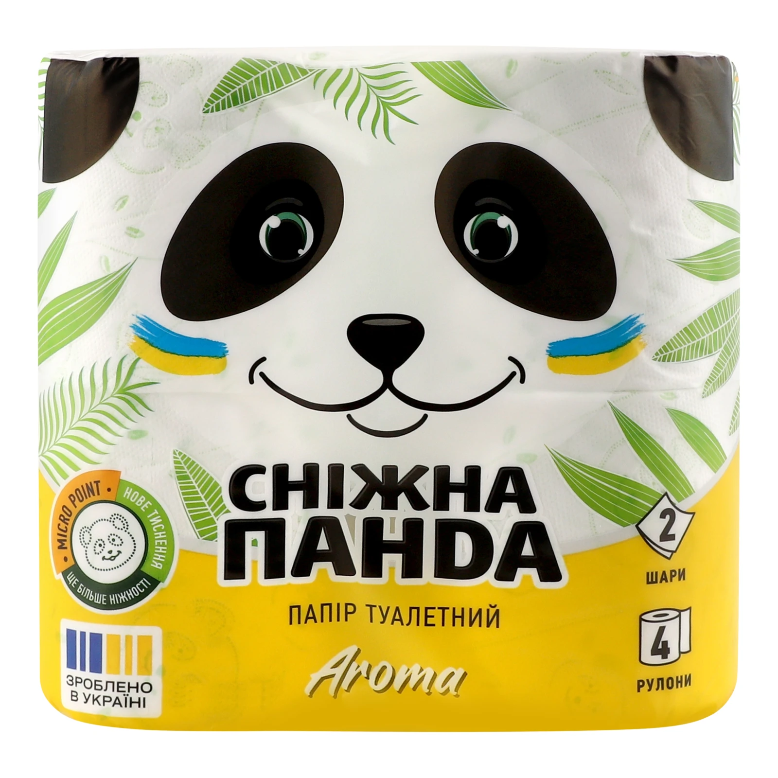 Папір туалетний Сніжна Панда Aroma 2-х шаровий 4шт