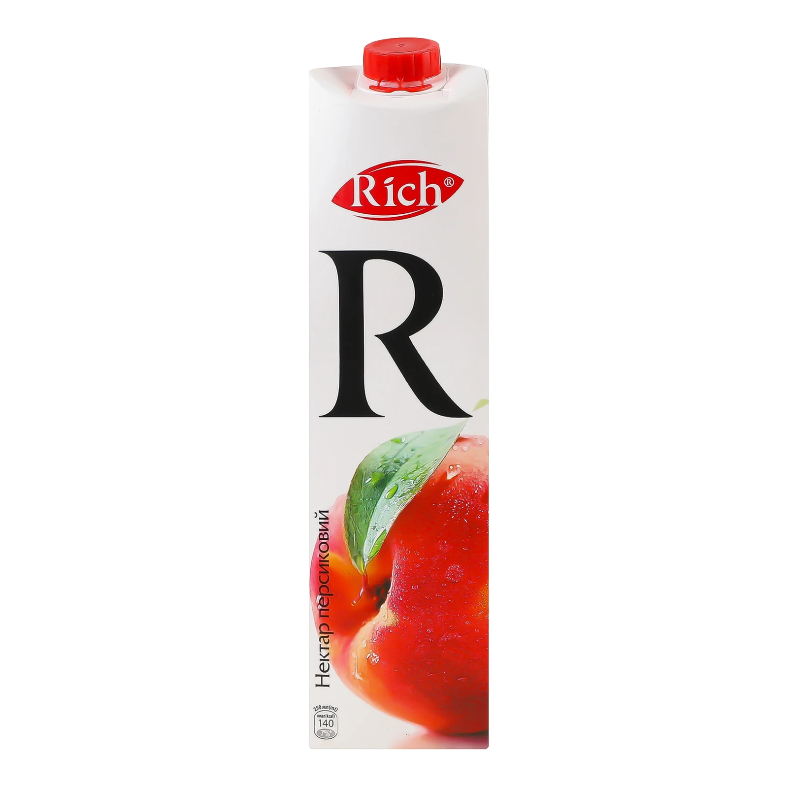 Нектар Rich персиковий пастеризований з м'якоттю 1л Фото №:1