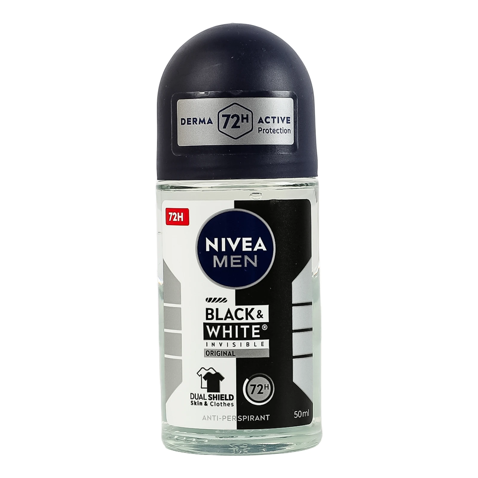 Антиперспірант Nivea Men Чорне та біле Невидимий класичний 50мл Фото №:1