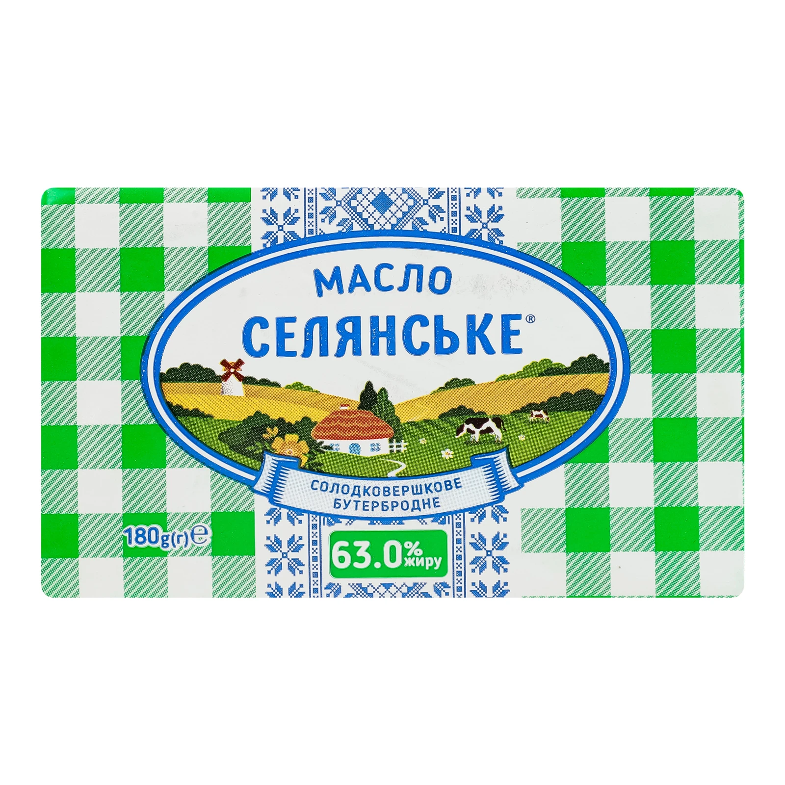 Масло Селянське бутербродне солодковершкове 63% 180г Фото №:1