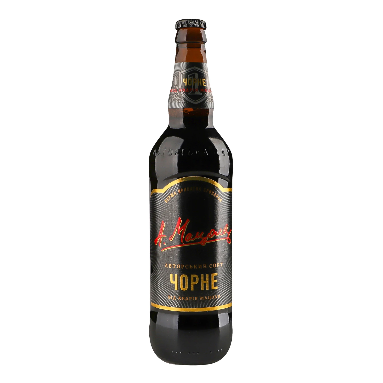 Пиво Перша приватна броварня Чорне темне фільтроване пастеризоване 6.5% 0.5л Фото №:1