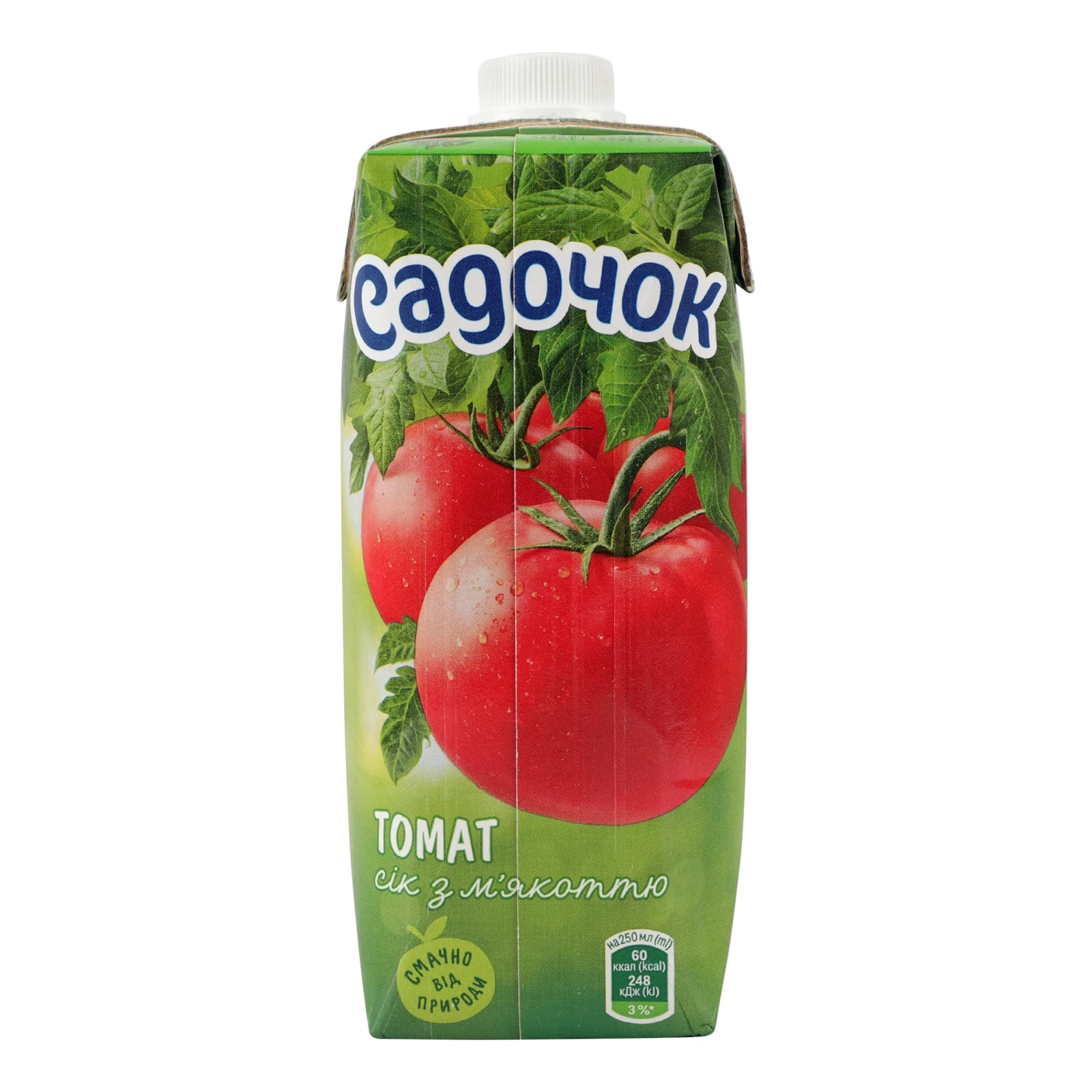 Сік Садочок з м'якоттю стерилізований Томат 500мл Фото №:2