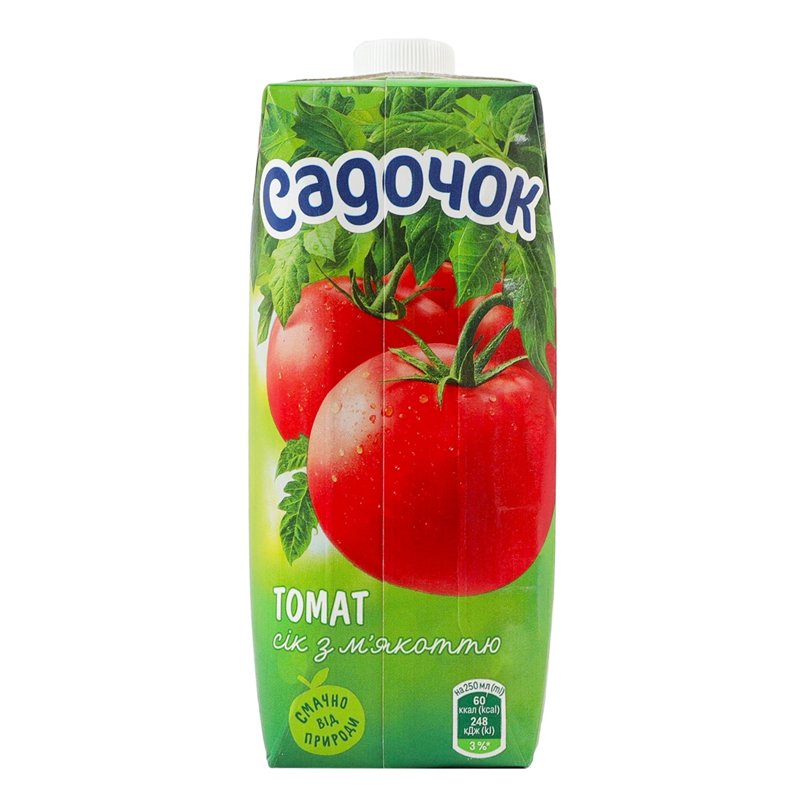 Сік Садочок з м'якоттю стерилізований Томат 500мл Фото №:2