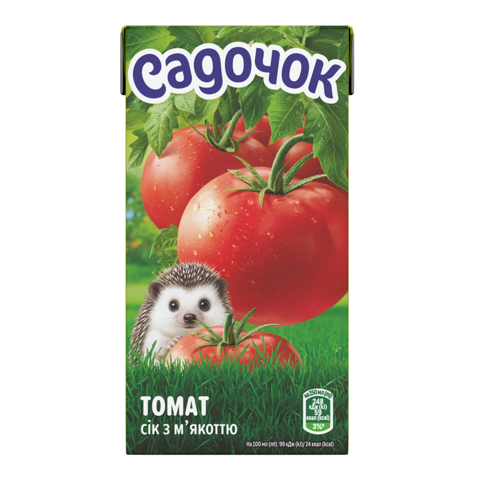 Сік Садочок з м'якоттю стерилізований Томат 500мл Фото №:2