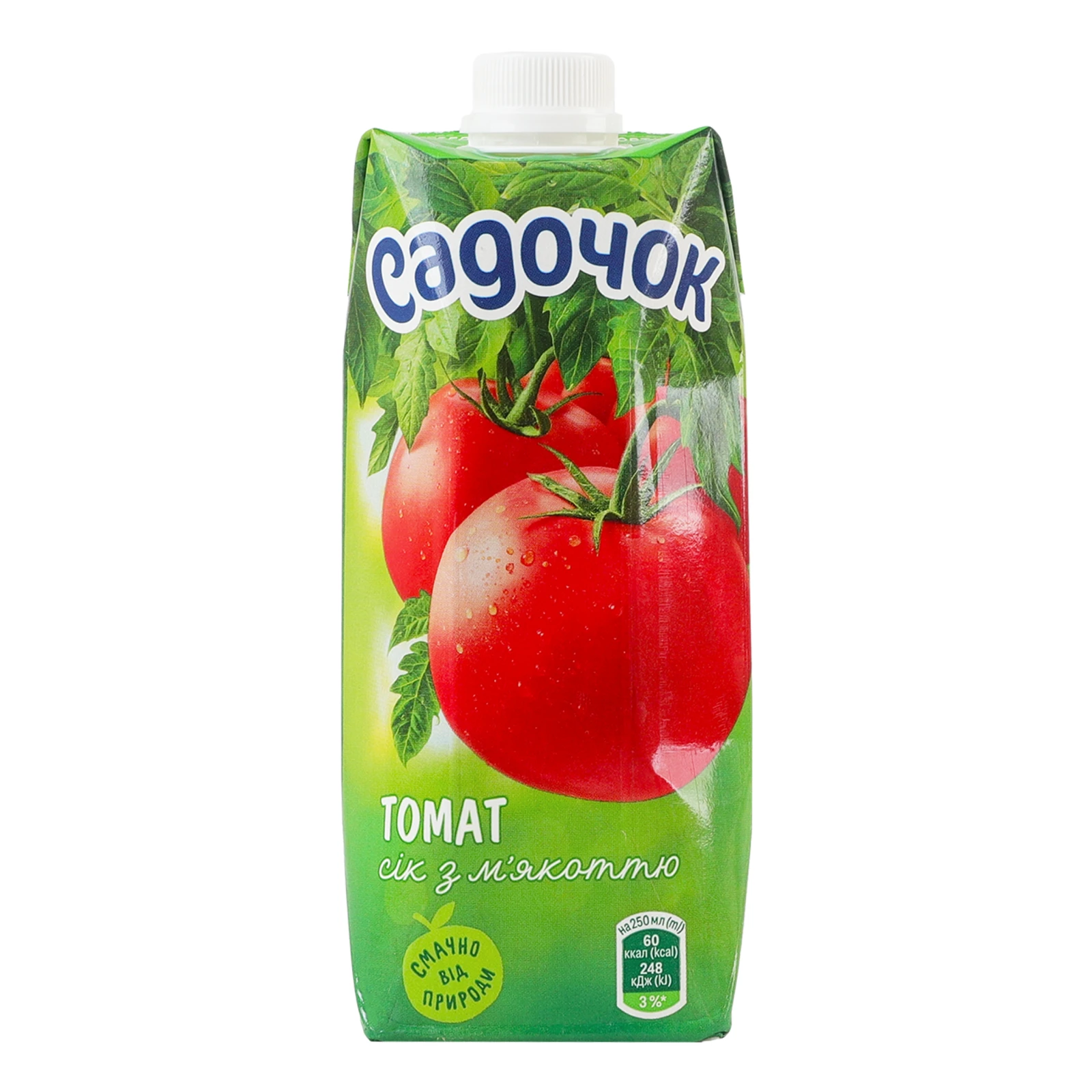 Сік Садочок з м'якоттю стерилізований Томат 500мл Фото №:1