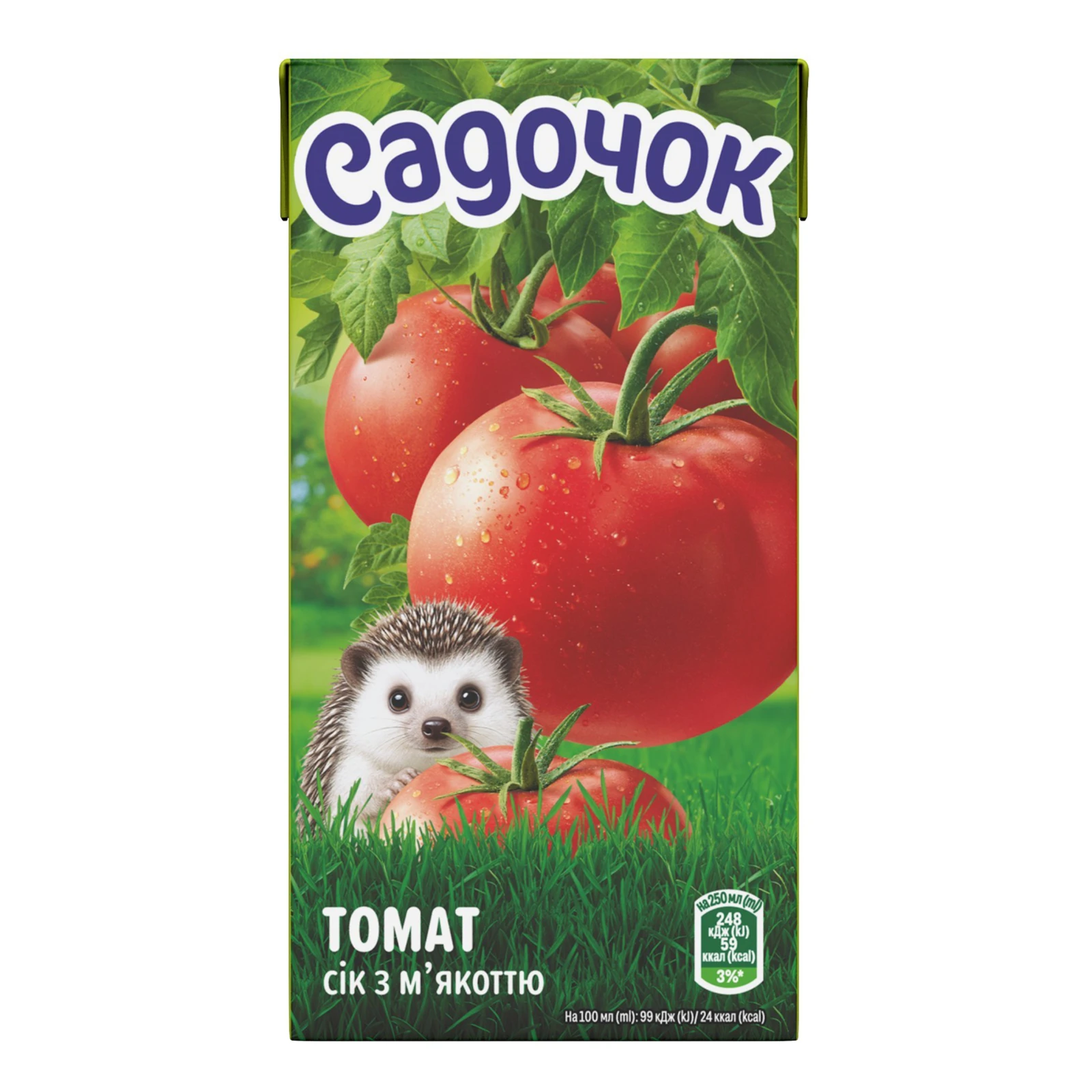 Сік Садочок з м'якоттю стерилізований Томат 500мл Фото №:1