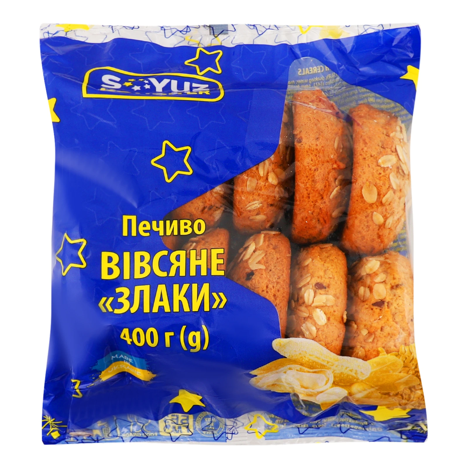 Печиво Soyuz Konditer вівсяне злаки 400г Фото №:1