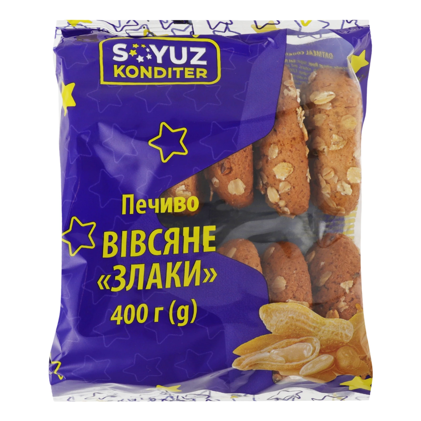 Печиво Союз-кондитер 400г вівсяне з злаками Фото №:1
