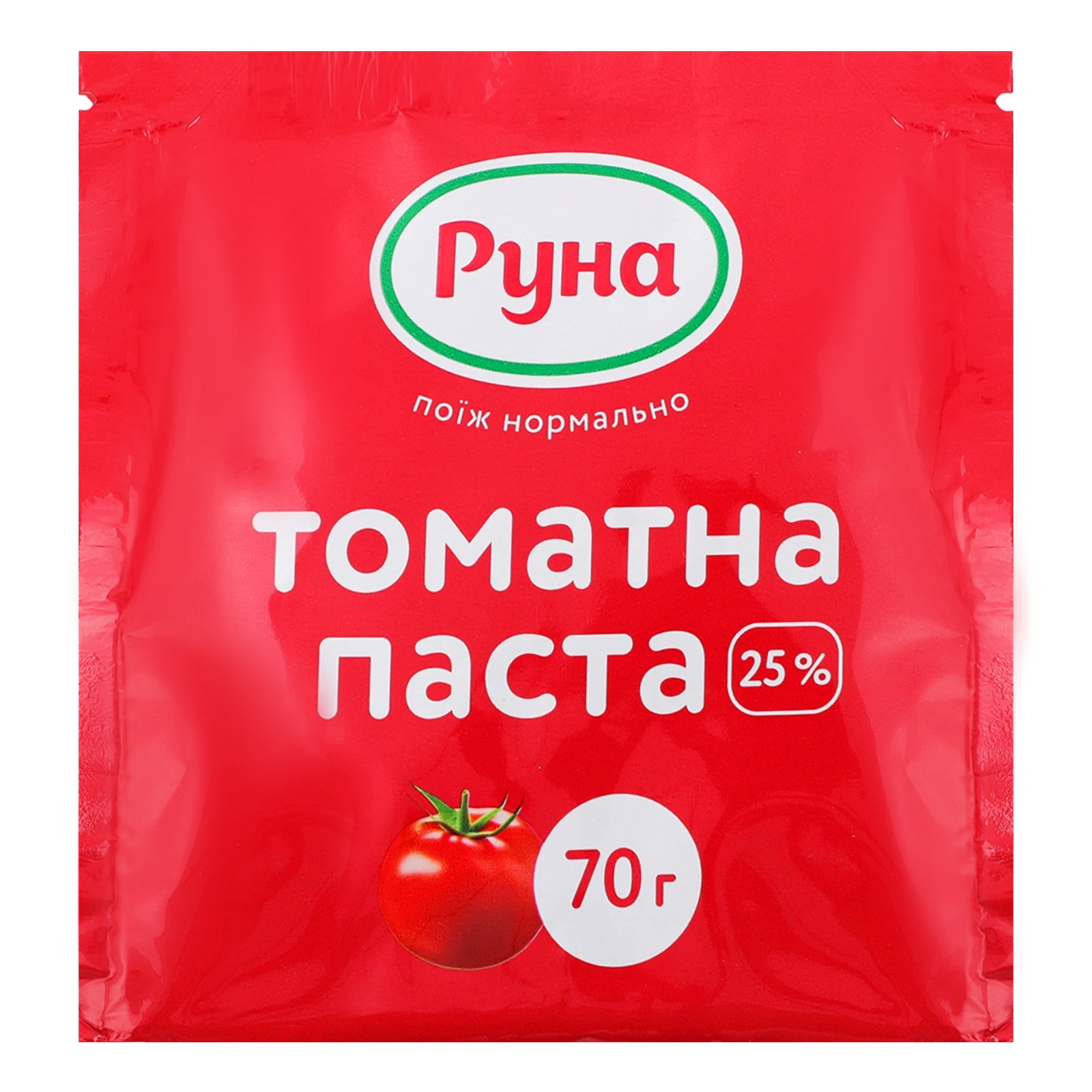 Паста томатна Руна 25% 70г Фото №:1