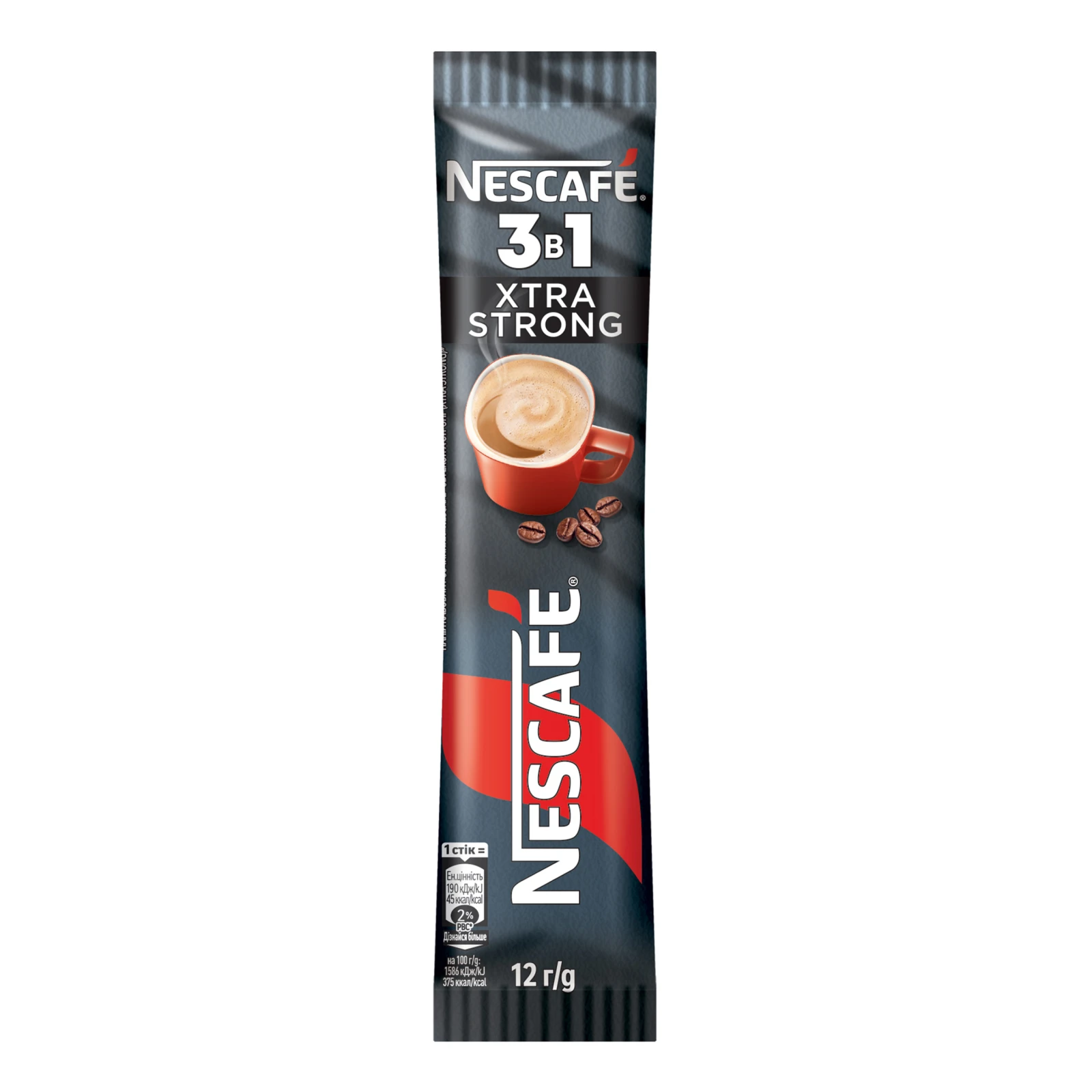 Напій кавовий Nescafe 3в1 Xtra strong розчинний 12г Фото №:1